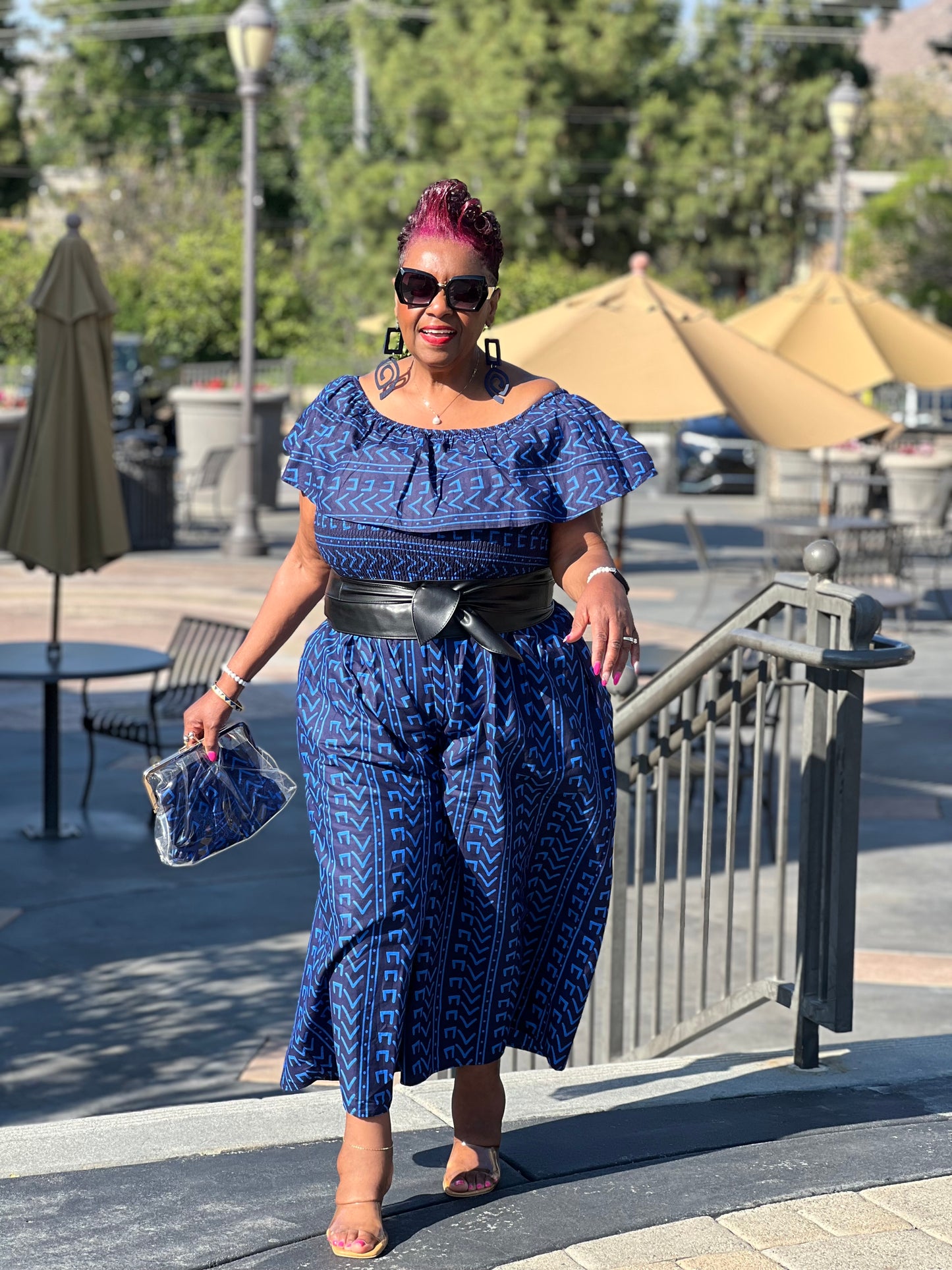 Sophie African Print Jumpsuit - Shirley Girl Boutique