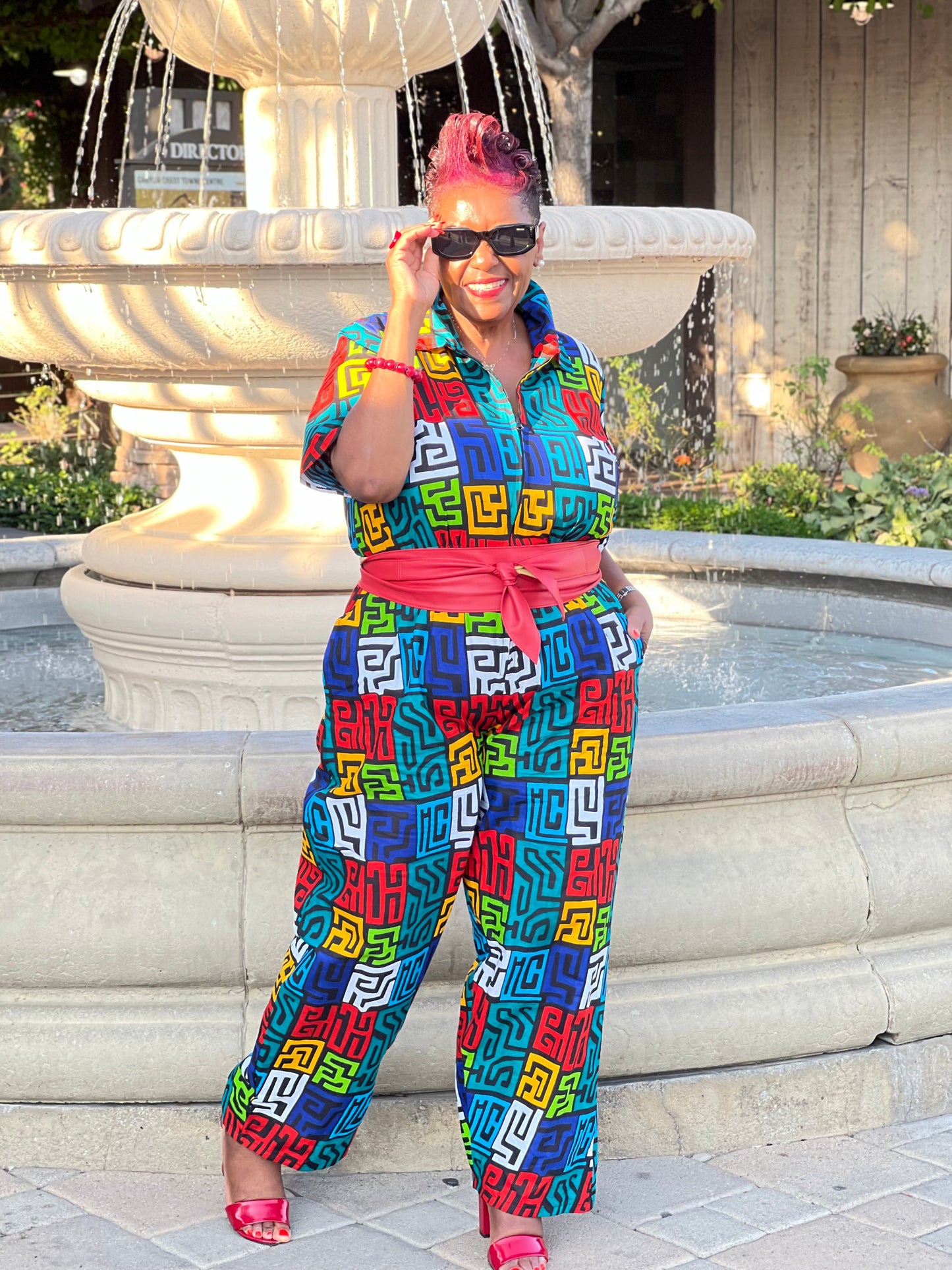 Jazz African Print Jumpsuit - Shirley Girl Boutique