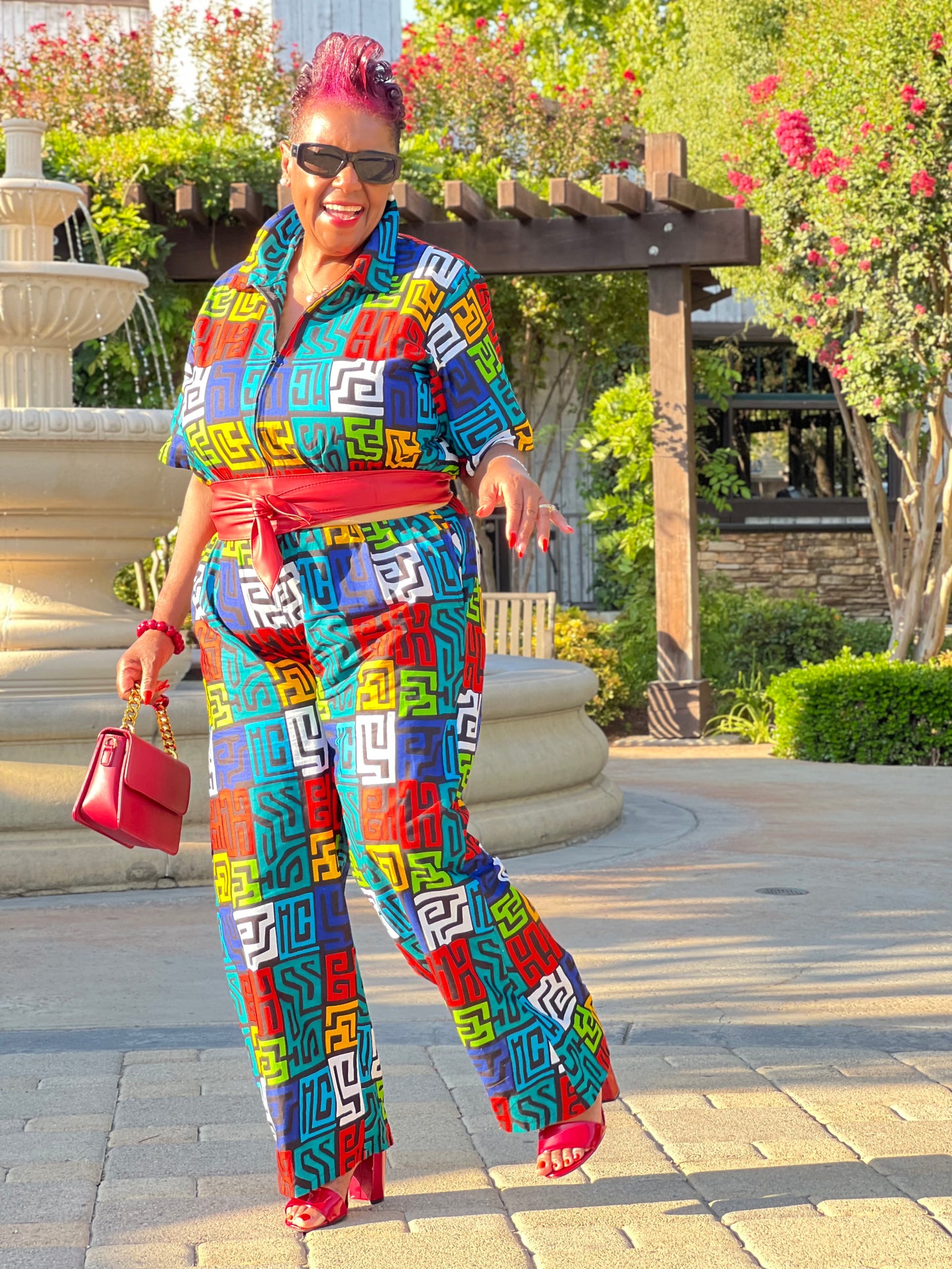 Jazz African Print Jumpsuit - Shirley Girl Boutique