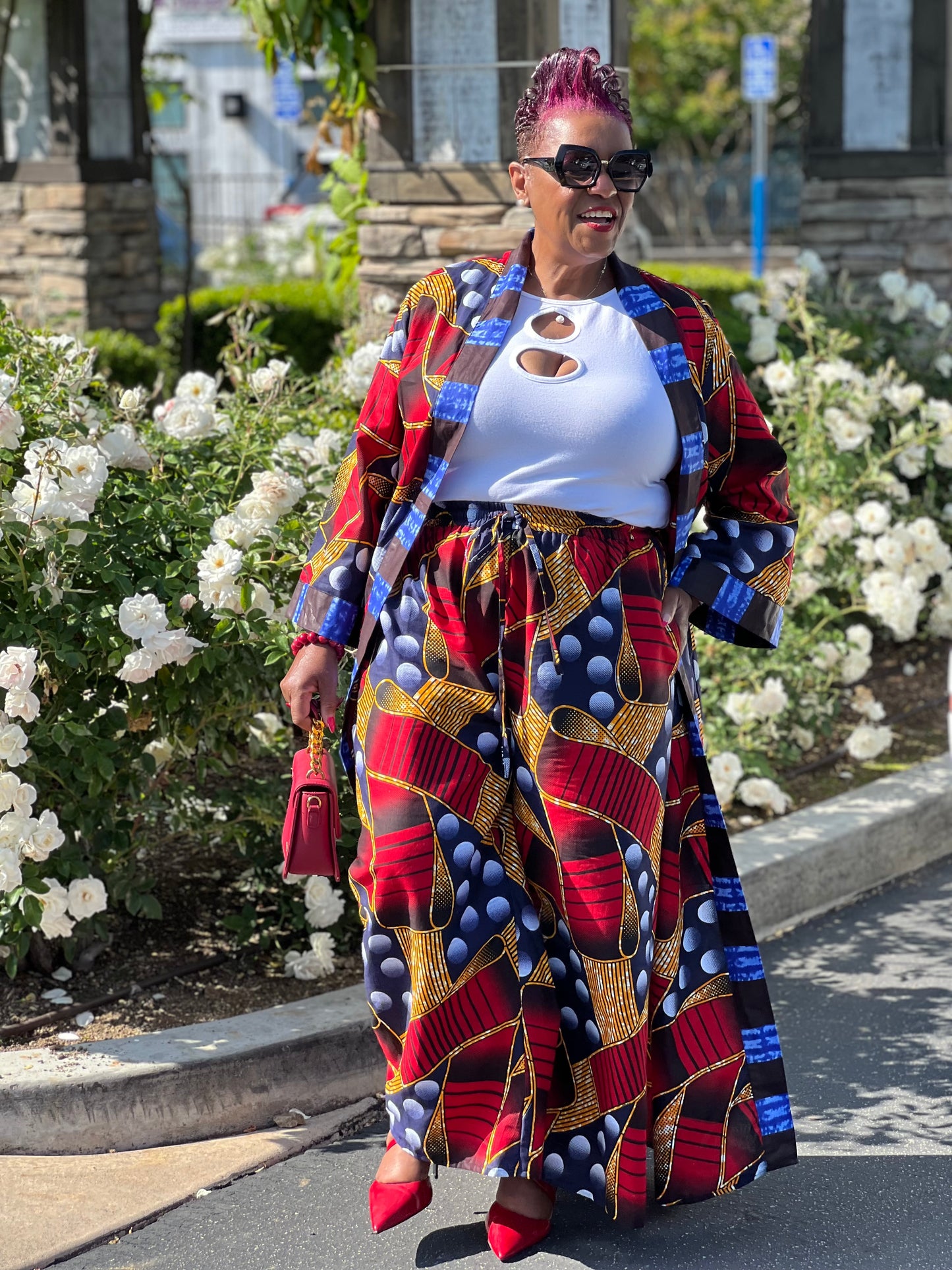 Phoenix African Inspired Kimono & Pants Set