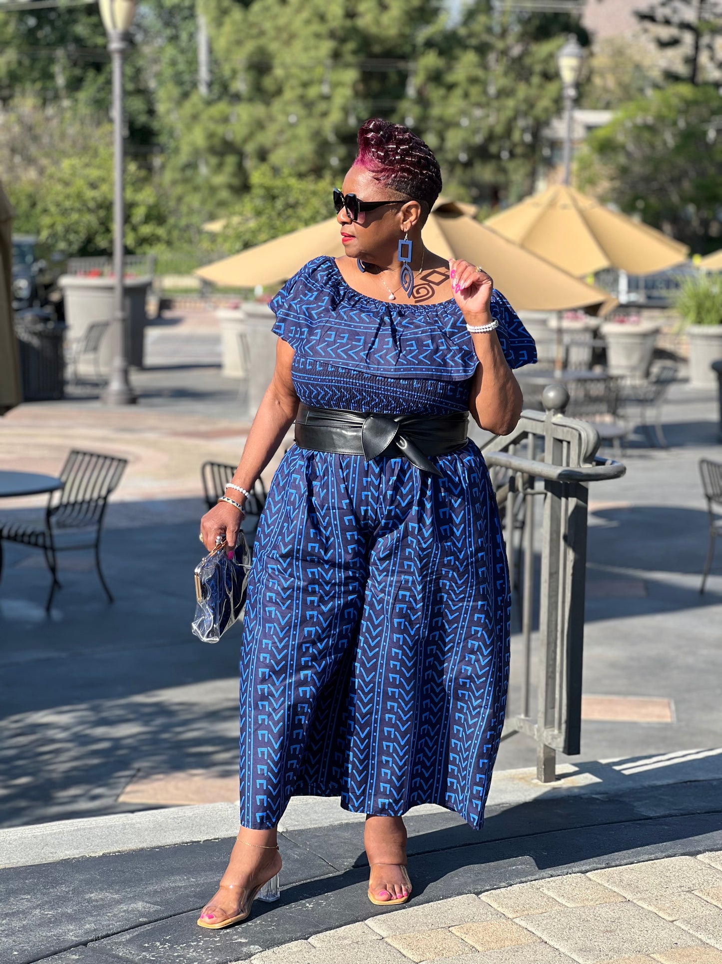 Sophie African Print Jumpsuit - Shirley Girl Boutique