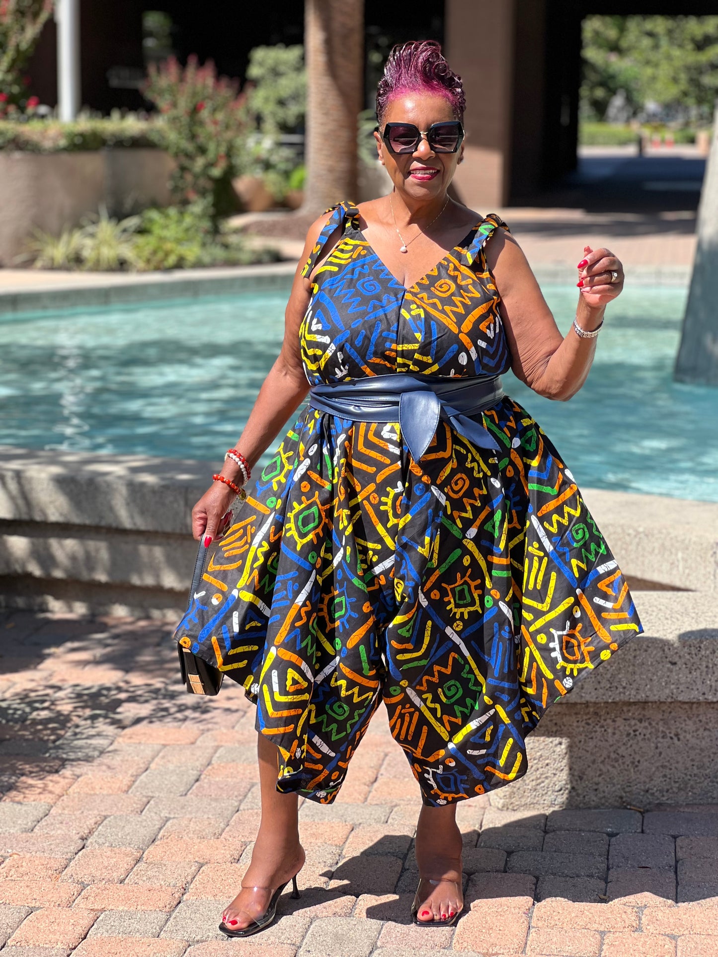 Raven African Print Harem Jumpsuit - Shirley Girl Boutique