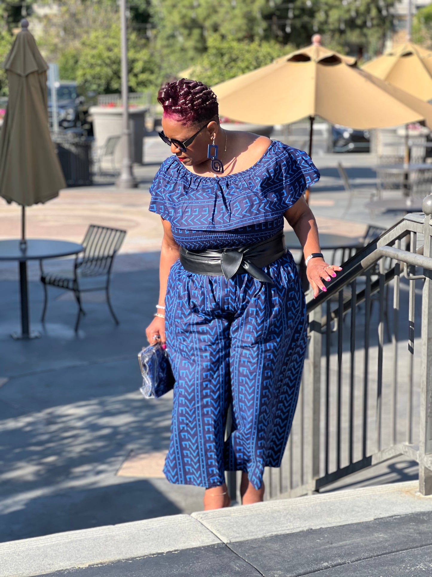 Sophie African Print Jumpsuit - Shirley Girl Boutique