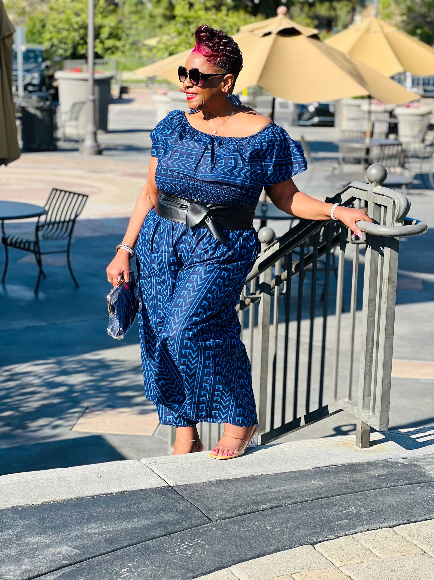 Sophie African Print Jumpsuit - Shirley Girl Boutique