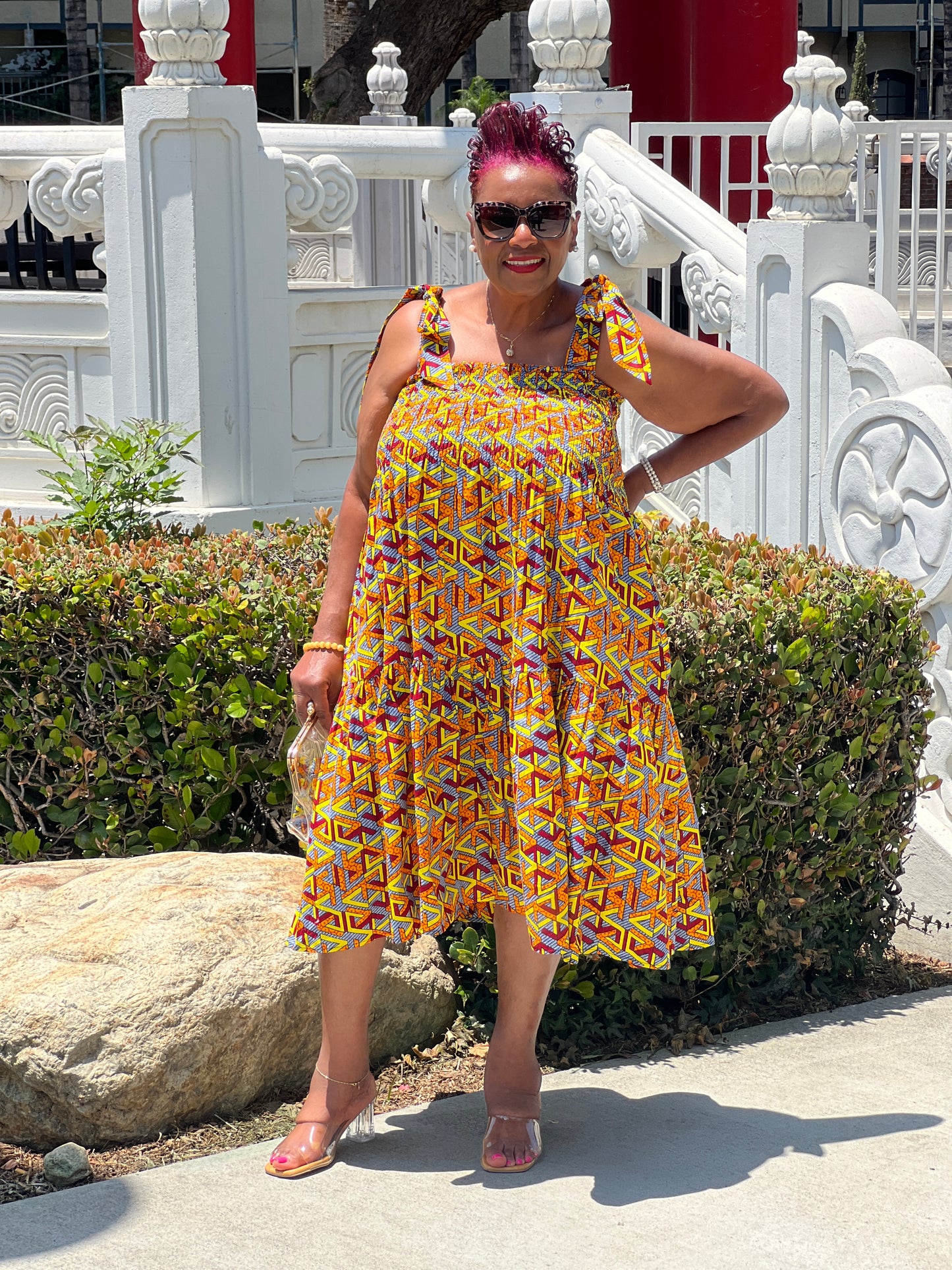 Coco African Print Dress - Shirley Girl Boutique