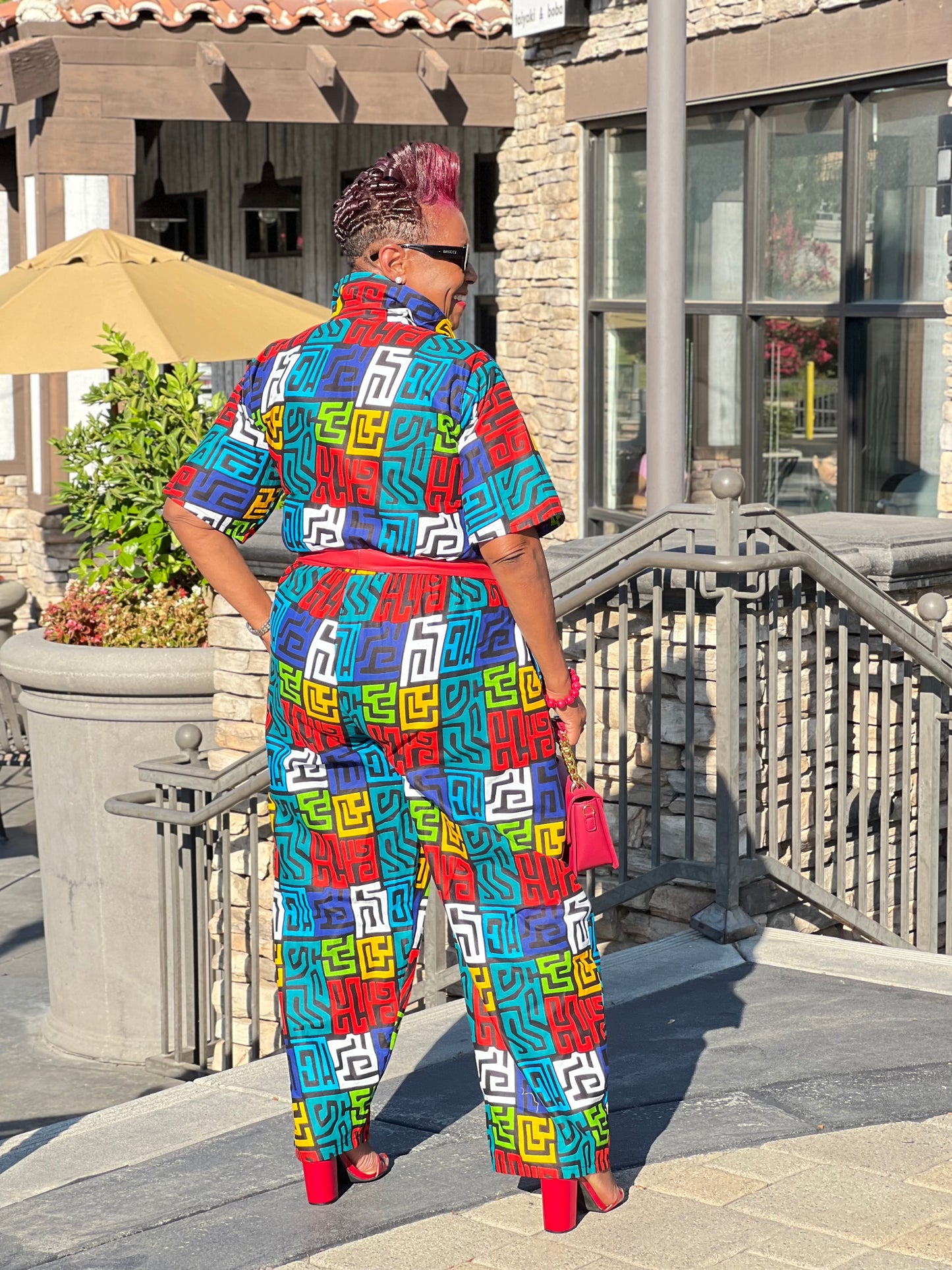 Jazz African Print Jumpsuit - Shirley Girl Boutique