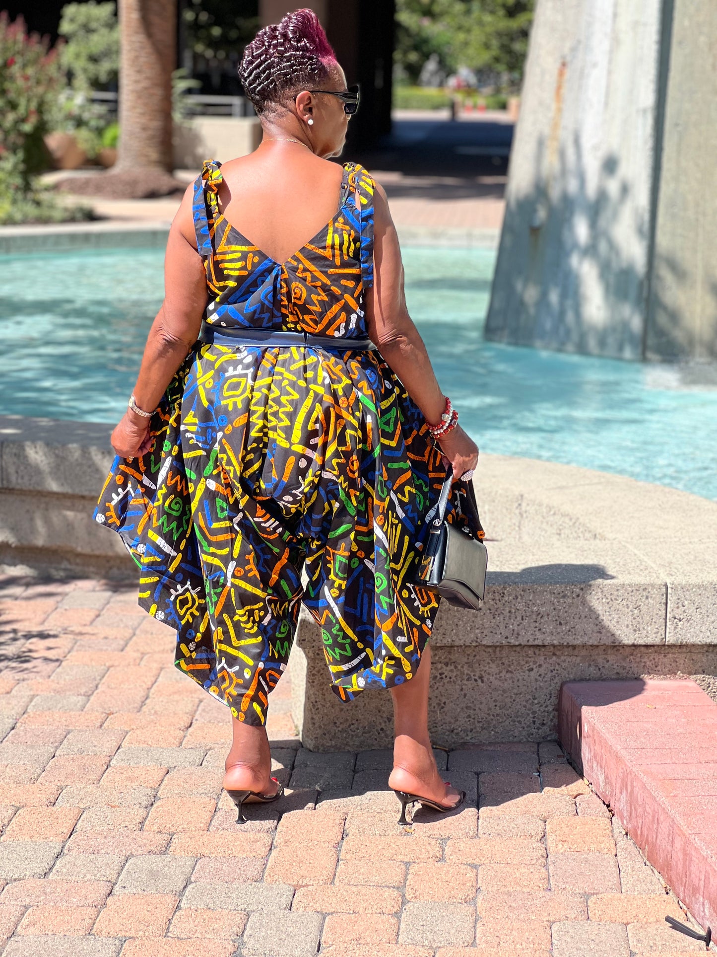 Raven African Print Harem Jumpsuit - Shirley Girl Boutique