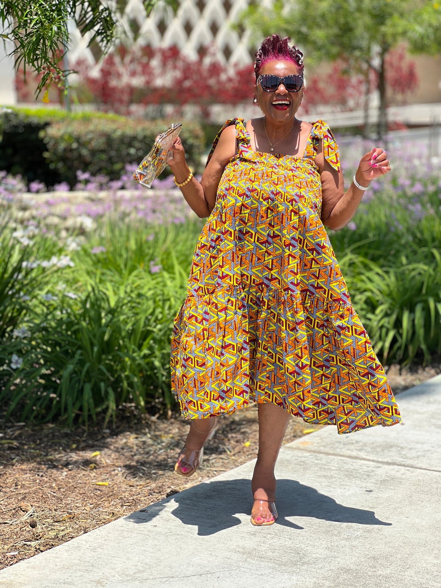 Coco African Print Dress - Shirley Girl Boutique