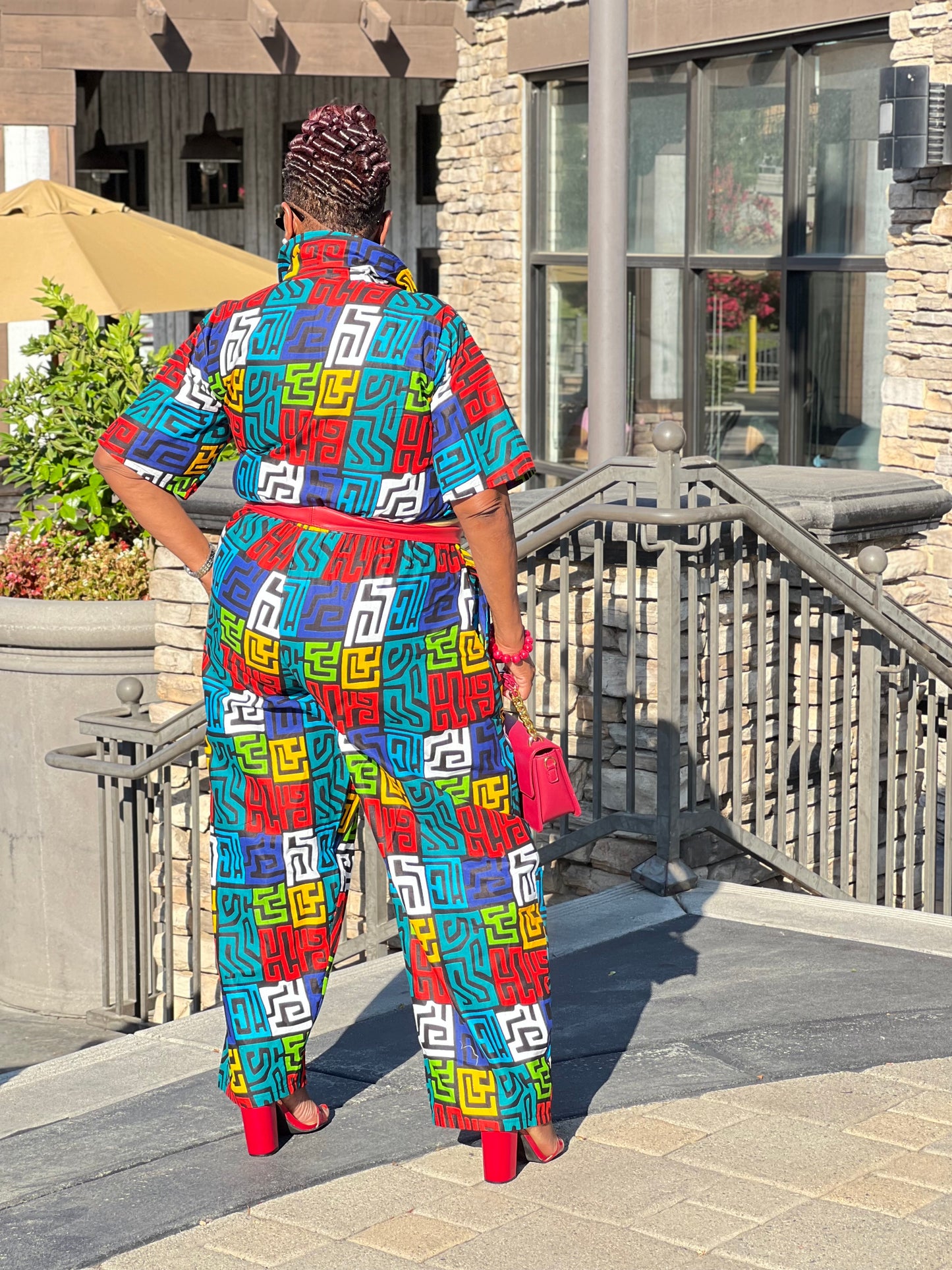 Jazz African Print Jumpsuit - Shirley Girl Boutique