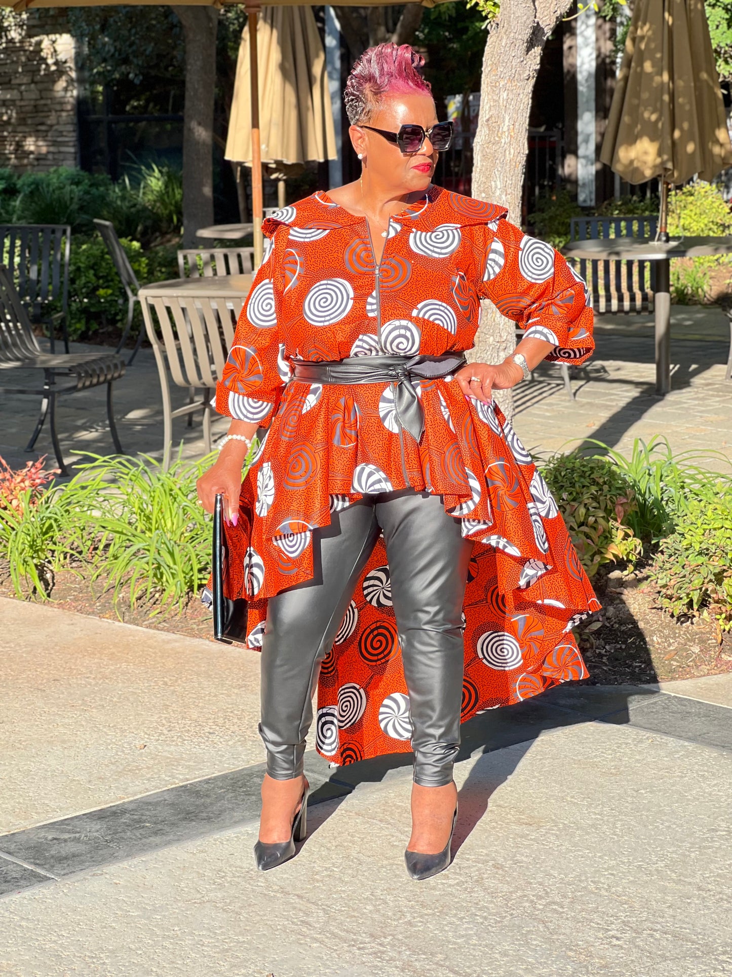 Essence African Print Hi-Low Top