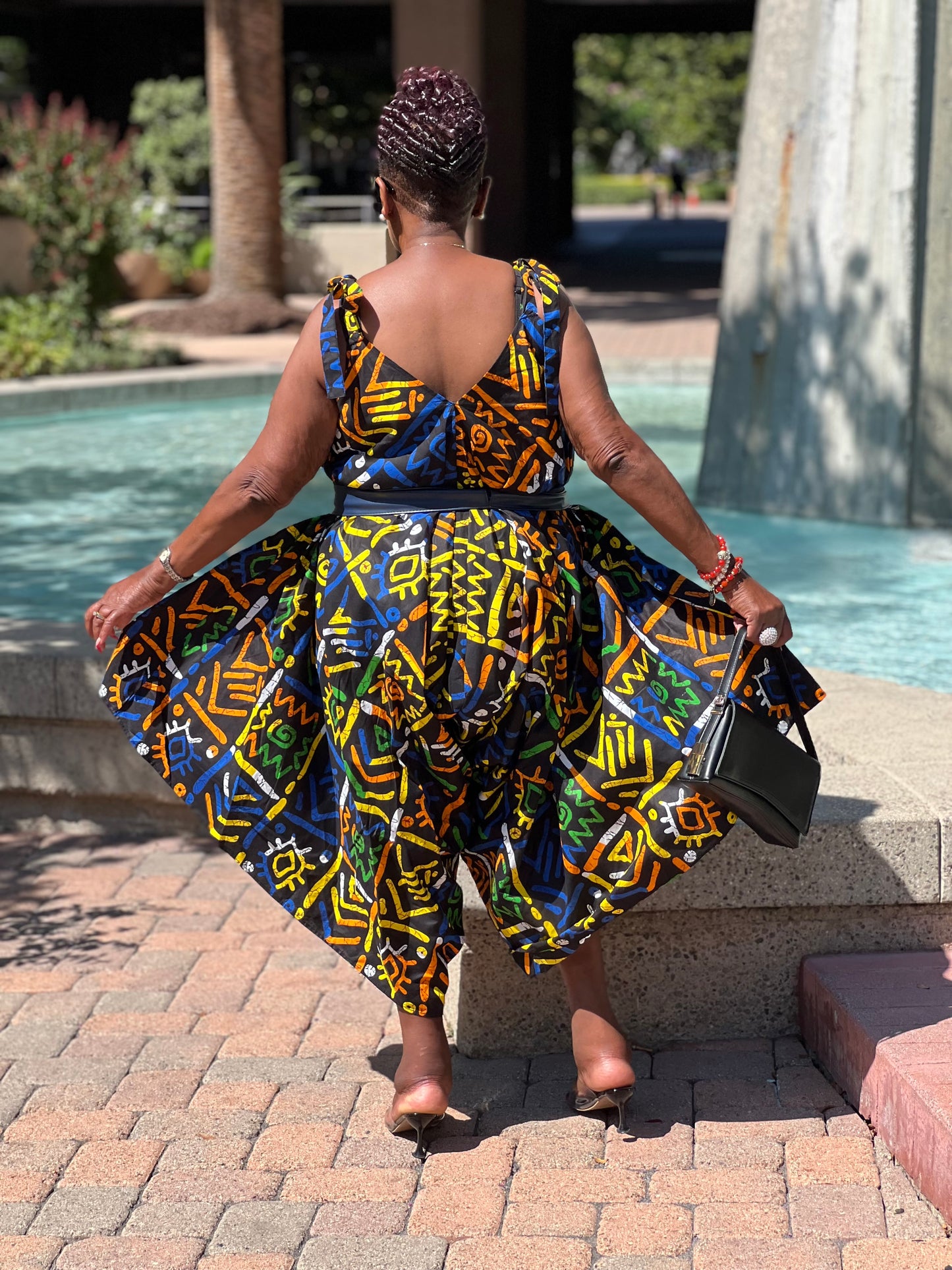 Raven African Print Harem Jumpsuit - Shirley Girl Boutique