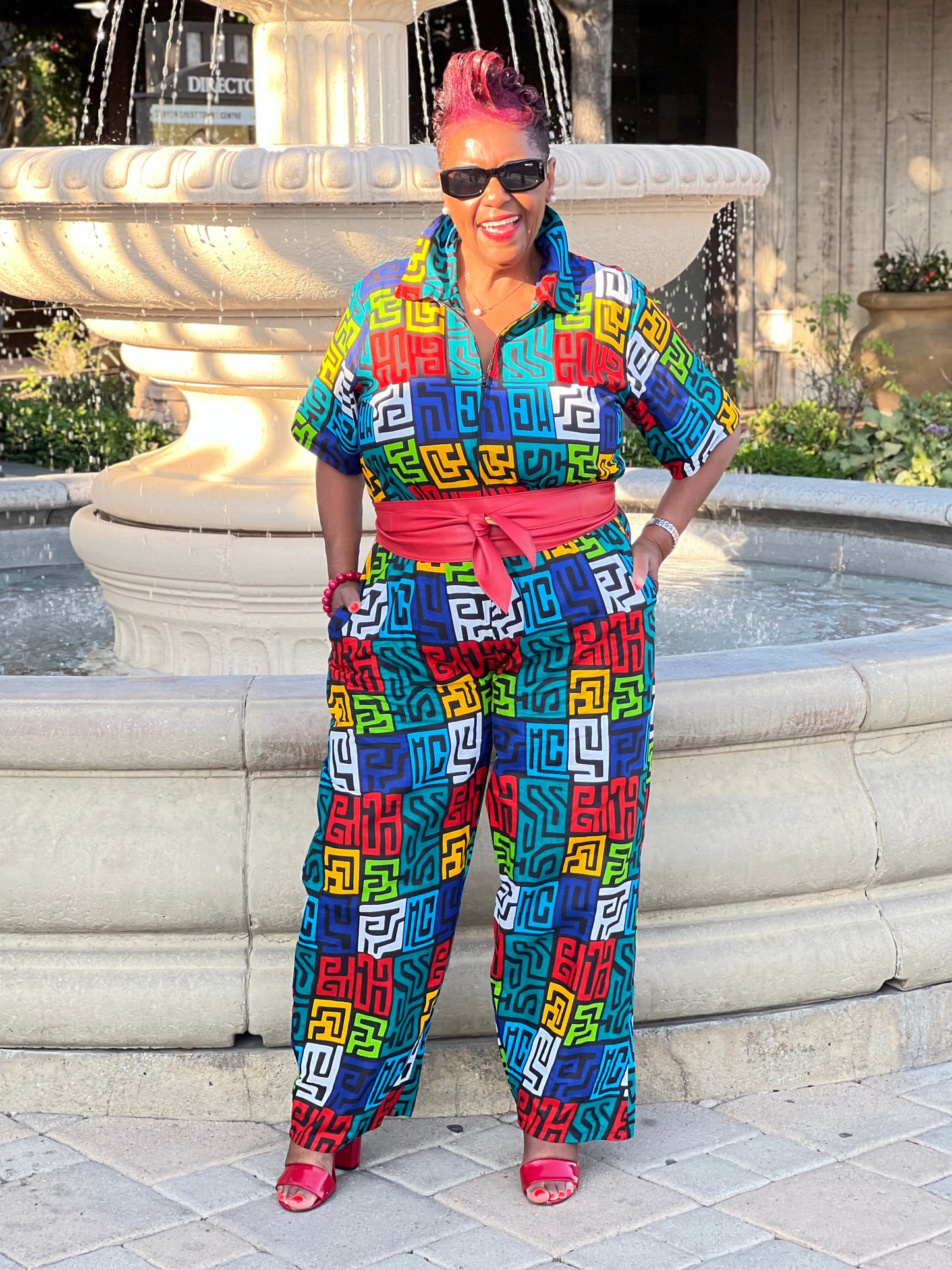 Jazz African Print Jumpsuit - Shirley Girl Boutique