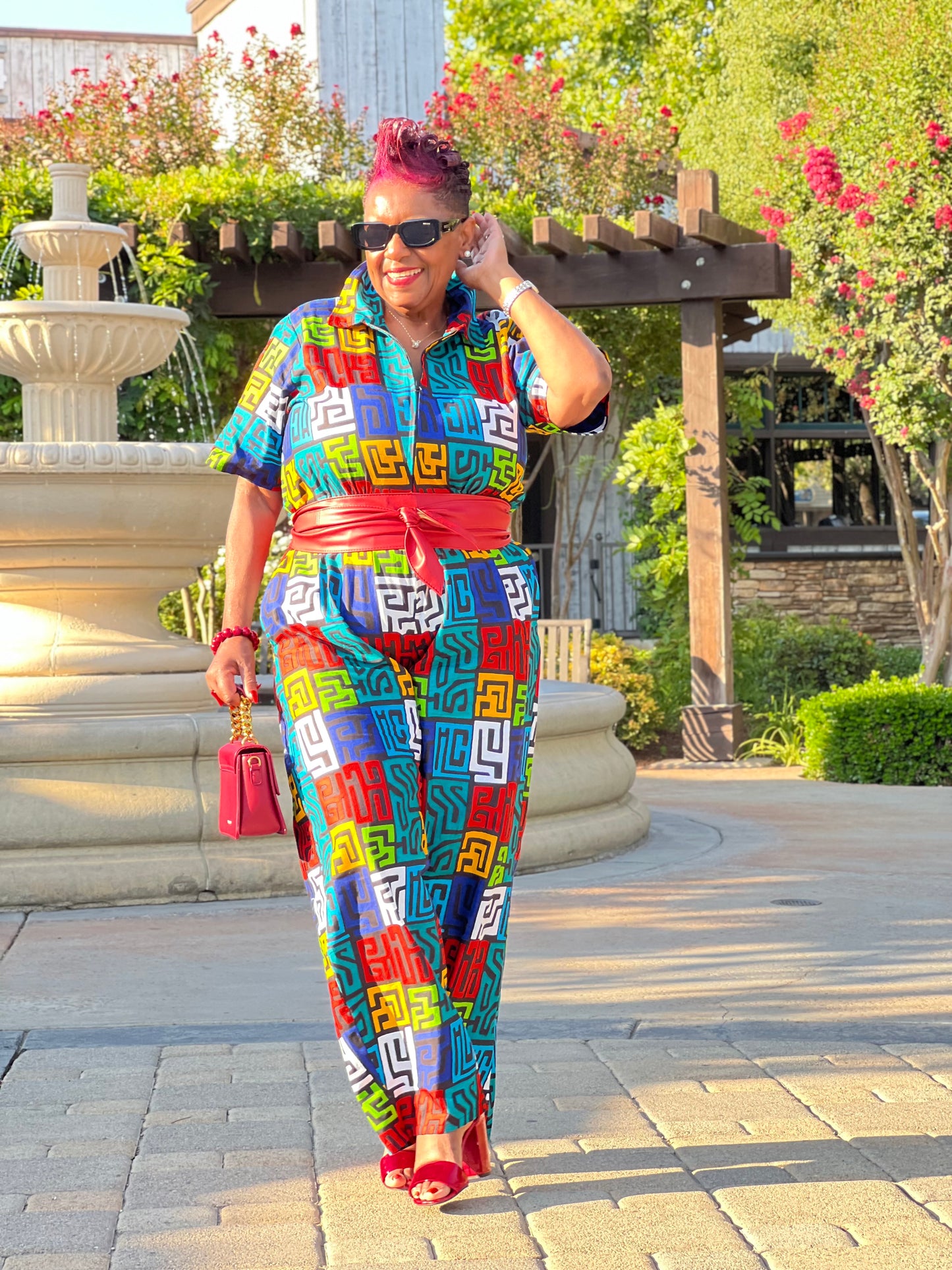 Jazz African Print Jumpsuit - Shirley Girl Boutique