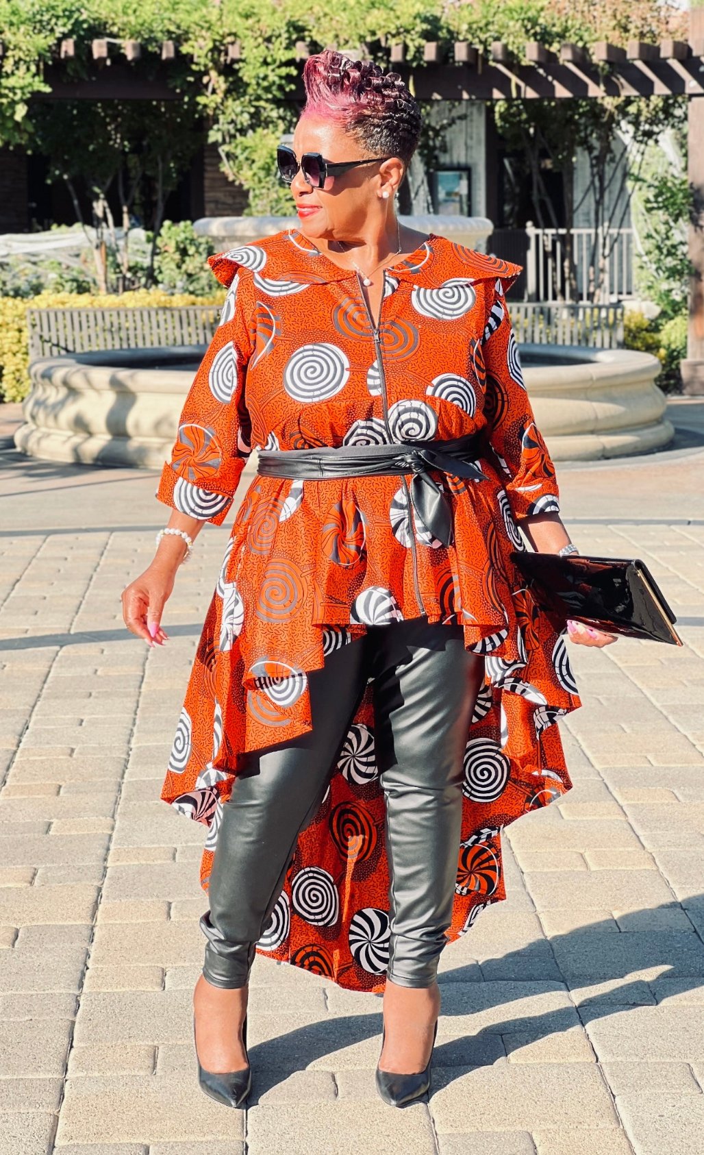 Essence African Print HiLow Top-Shirley Girl Boutique