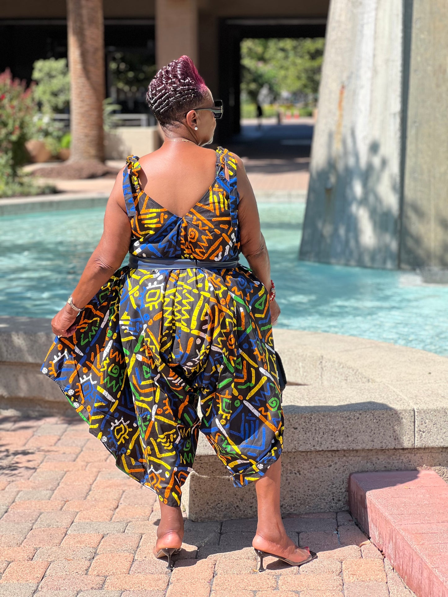 Raven African Print Harem Jumpsuit - Shirley Girl Boutique