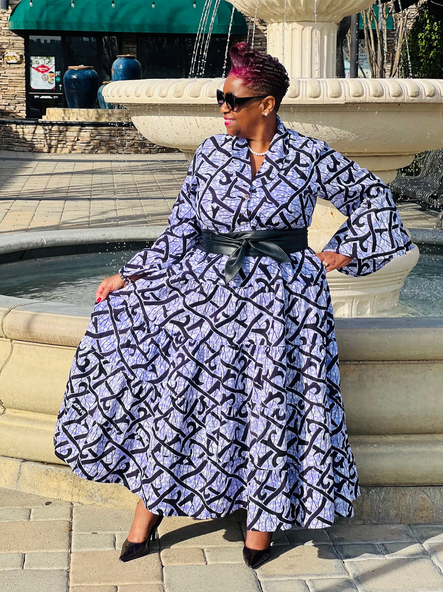 Karena African Print Dress