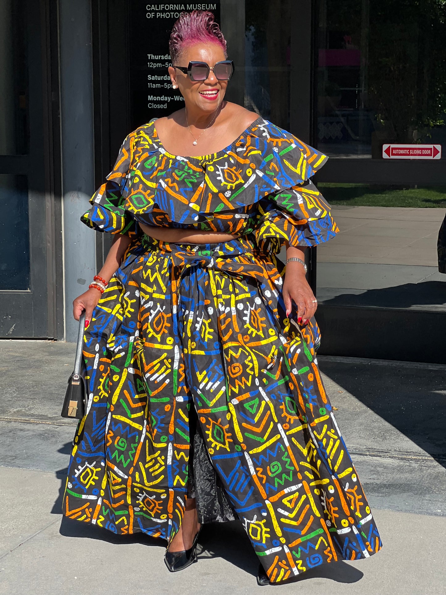 Parker African Print Skirt & Crop Top - Shirley Girl Boutique