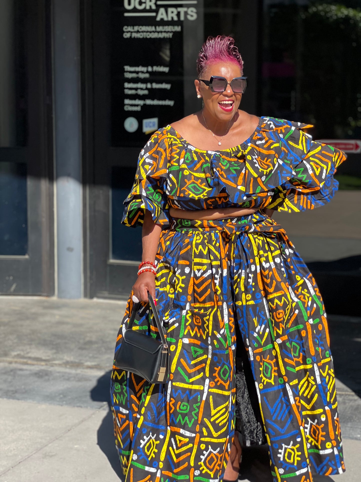 Parker African Print Skirt & Crop Top - Shirley Girl Boutique