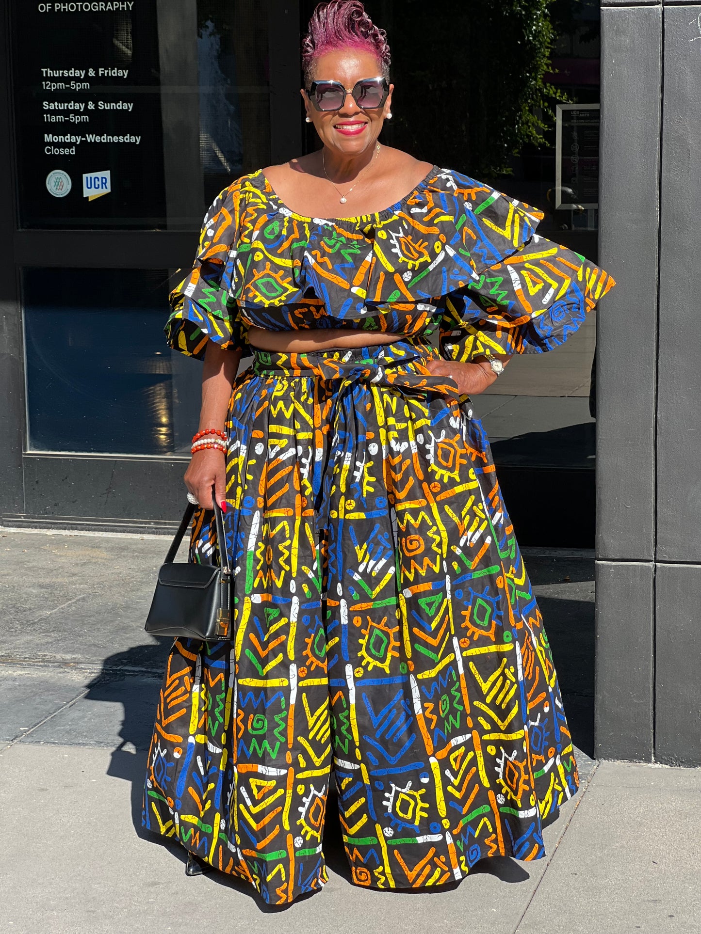 Parker African print Skirt & Crop Top-Shirley Girl Boutique