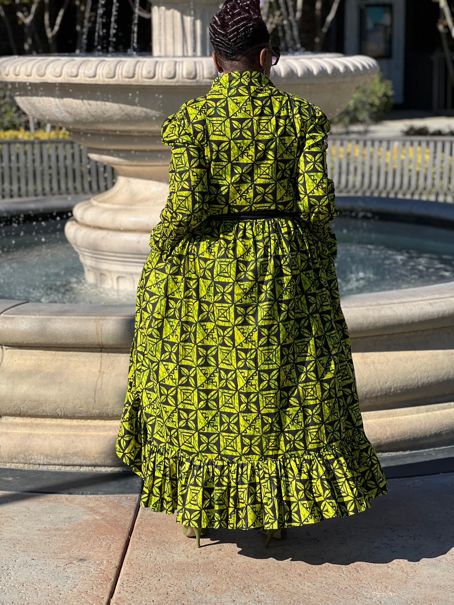 Mariah African Print Dress-Shirley Girl Boutique