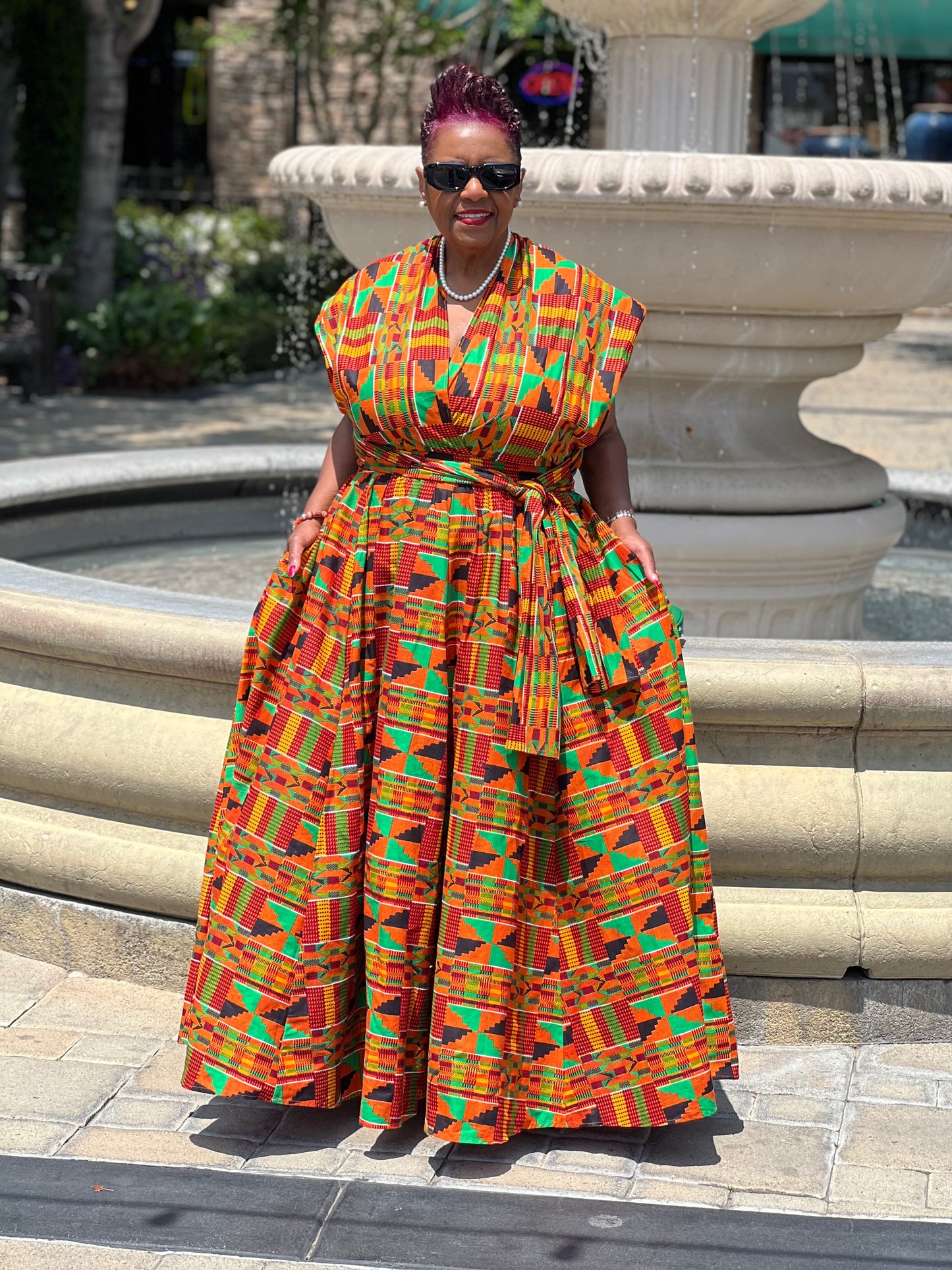 Maya African Print Infinity Dress-Shirey Girl Boutique