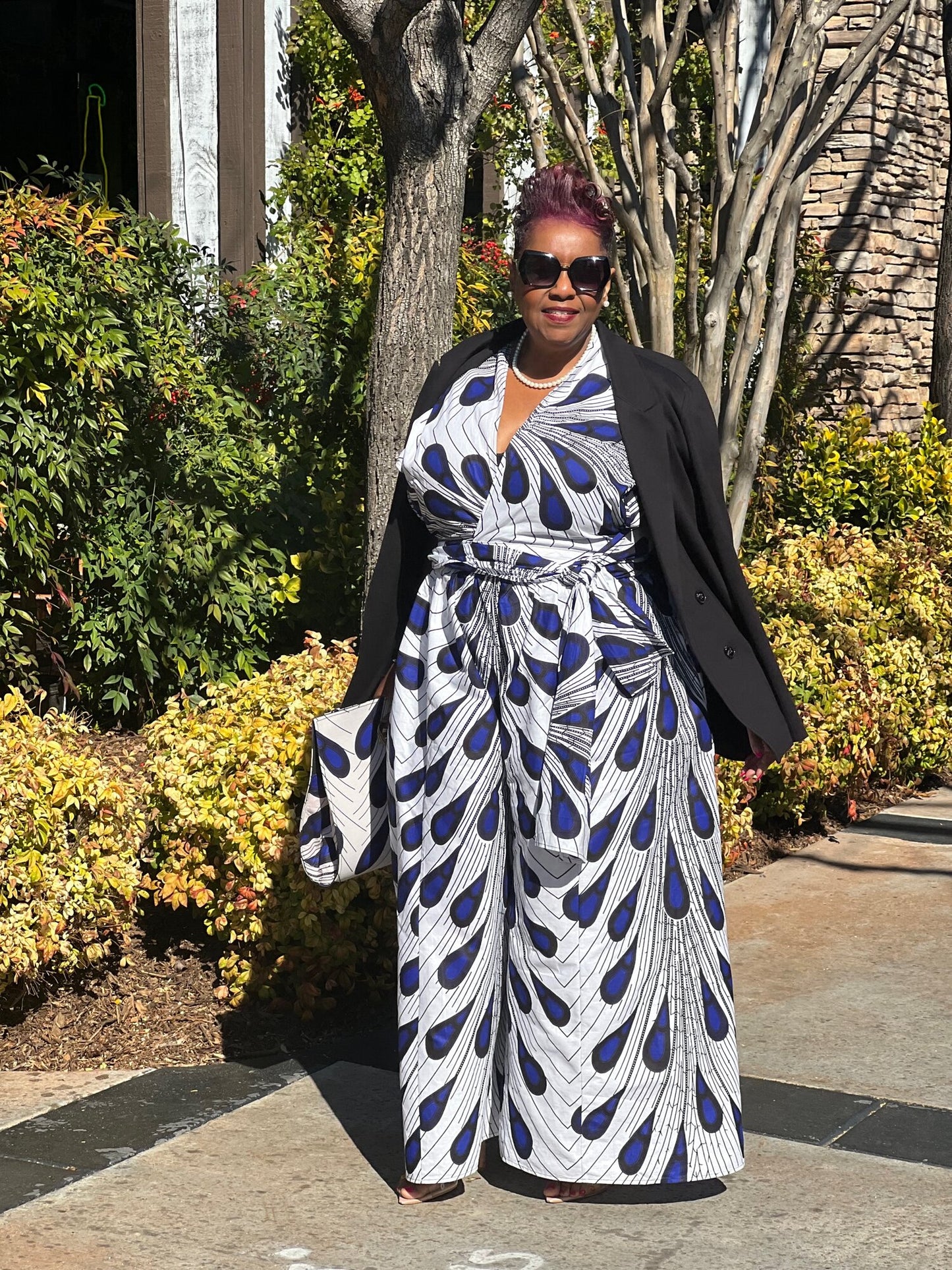 Bailey African Print Infinity Jumpsuit - Shirley Girl Boutique