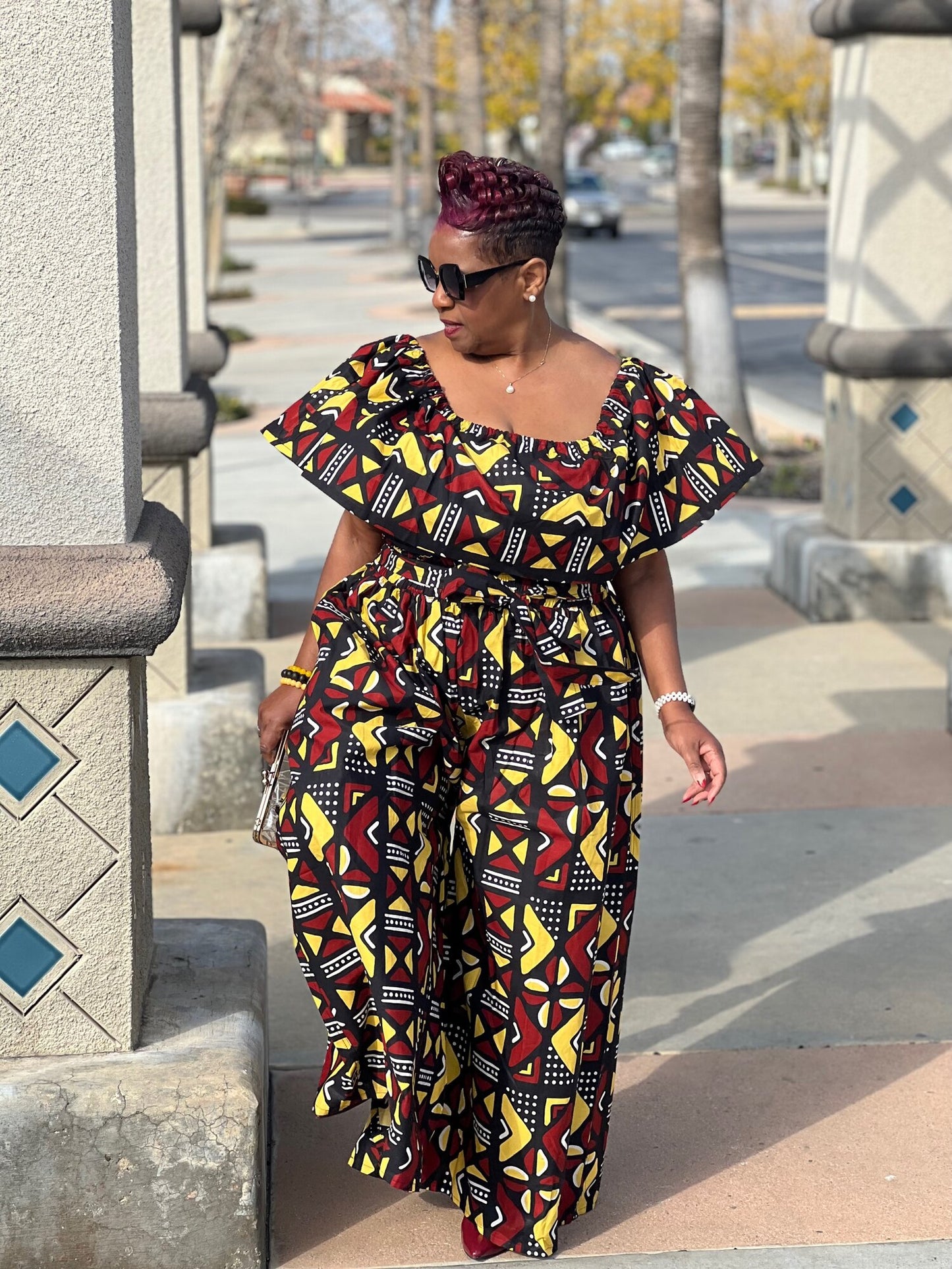 Dalynn Palazzo's And Crop Top - Shirley Girl Boutique