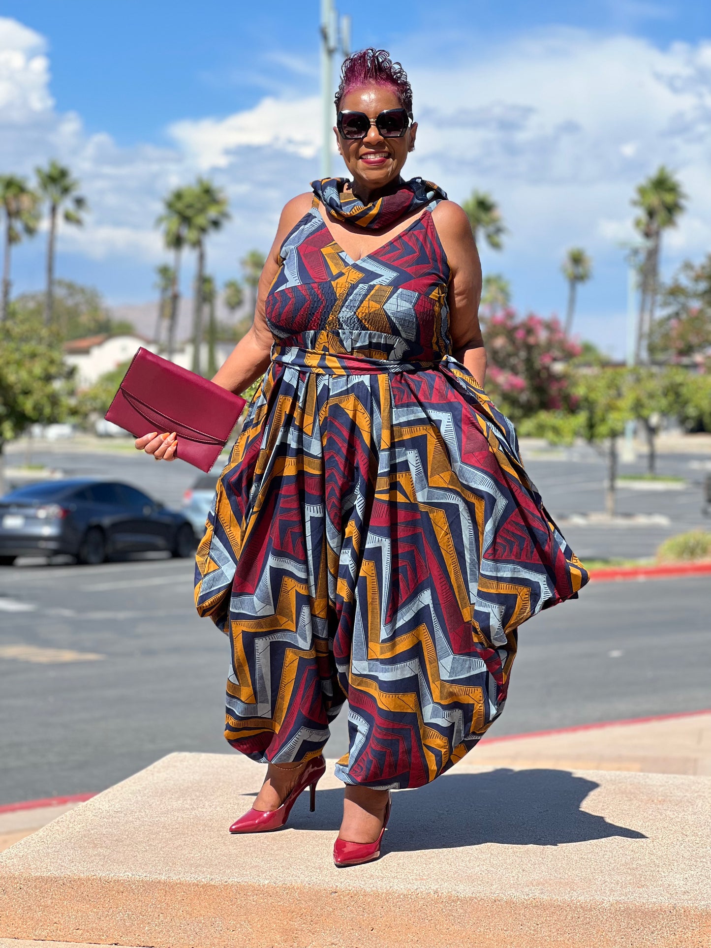 Genesis African Print Harem Jumpsuit - Shirley Girl Boutique