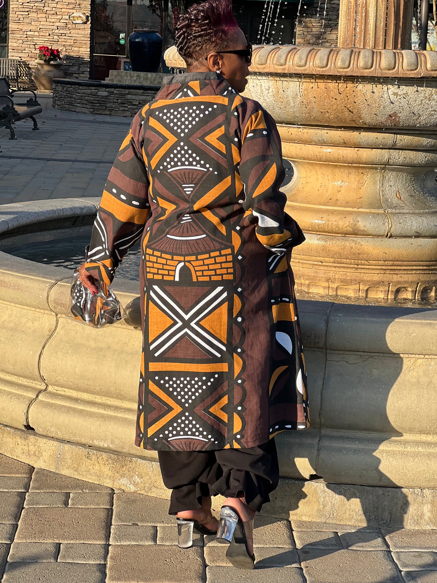 Lotus African Mud Cloth Jacket - Shirley Girl Boutique
