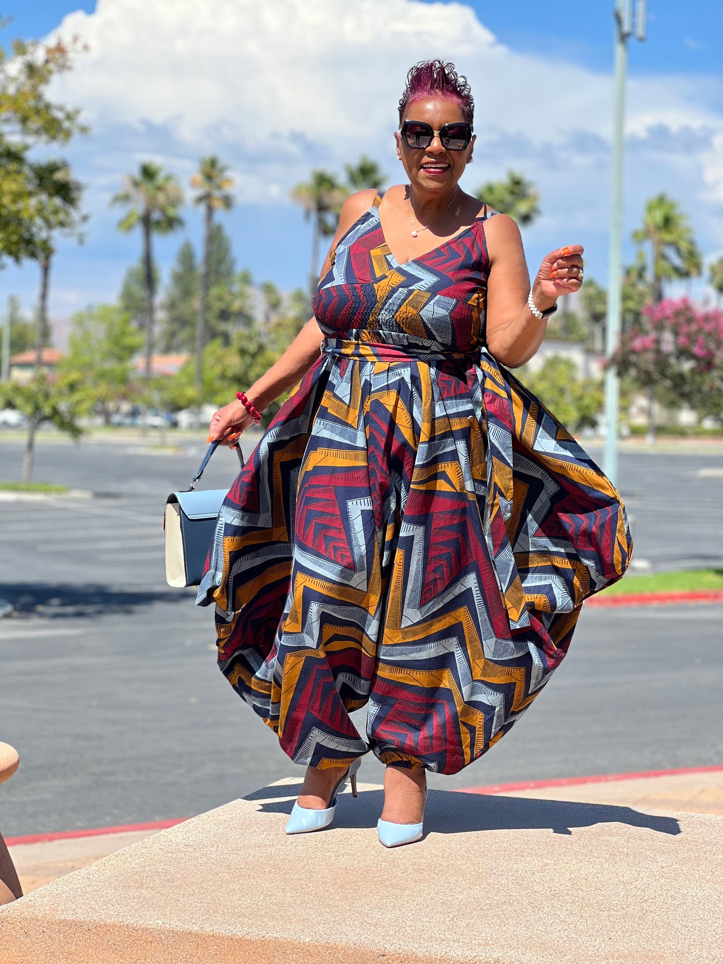 Genesis African Print Harem Jumpsuit - Shirley Girl Boutique