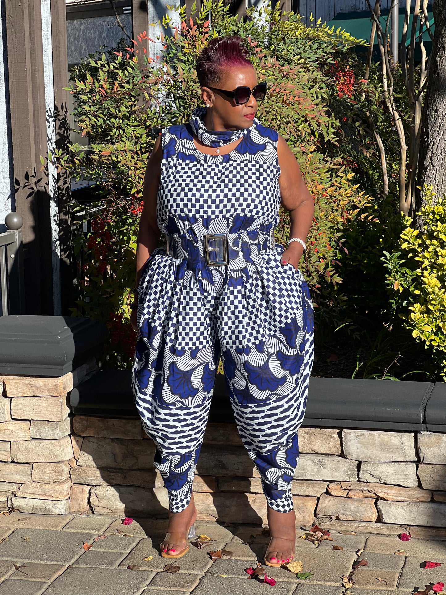 Candace African Print Harem Jumpsuit - Shirley Girl Boutique