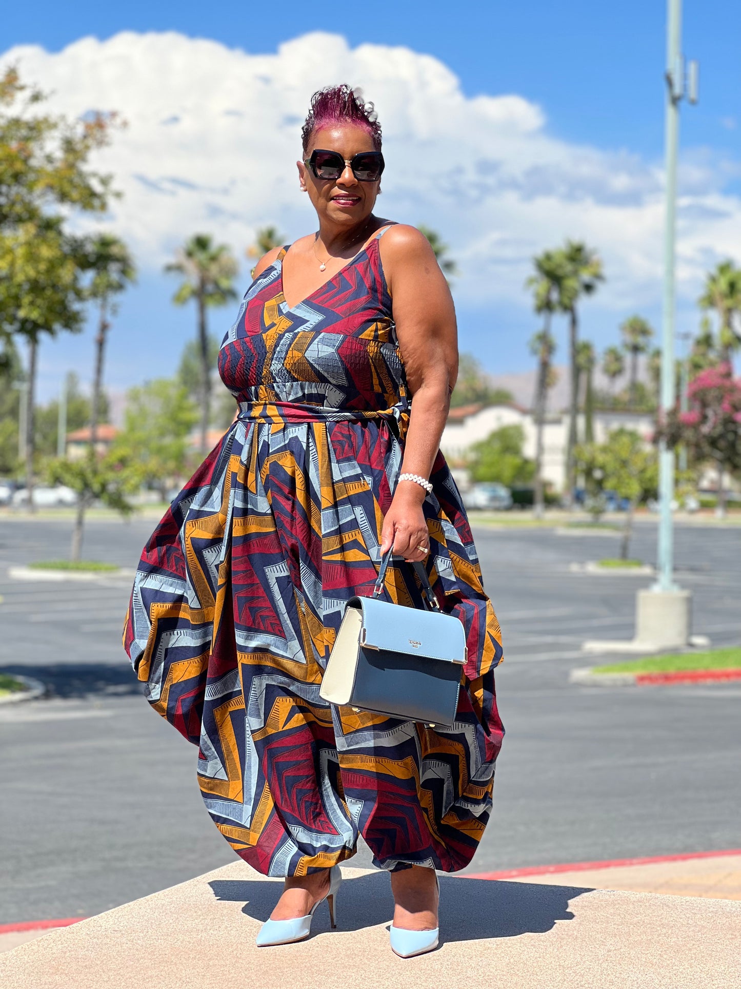 Genesis African Print Harem Jumpsuit - Shirley Girl Boutique