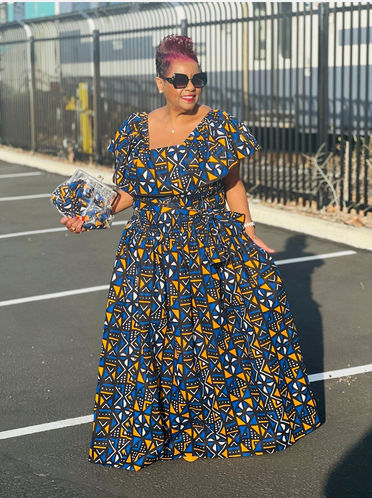 Nova African Print Sleeveless Dress - Shirley Girl Boutique
