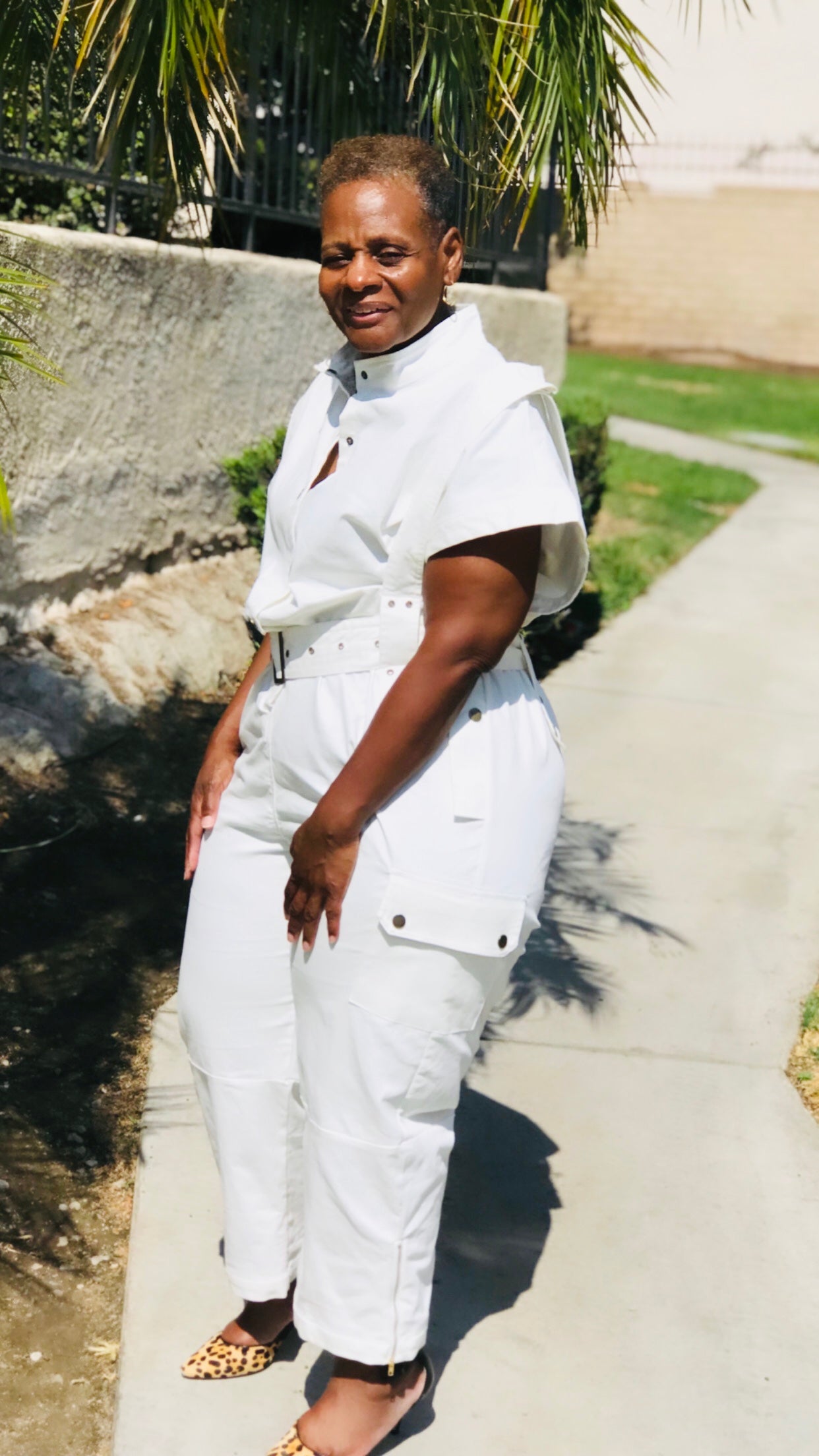 Marley White Denim Cargo Jumpsuit - Shirley Girl Boutique