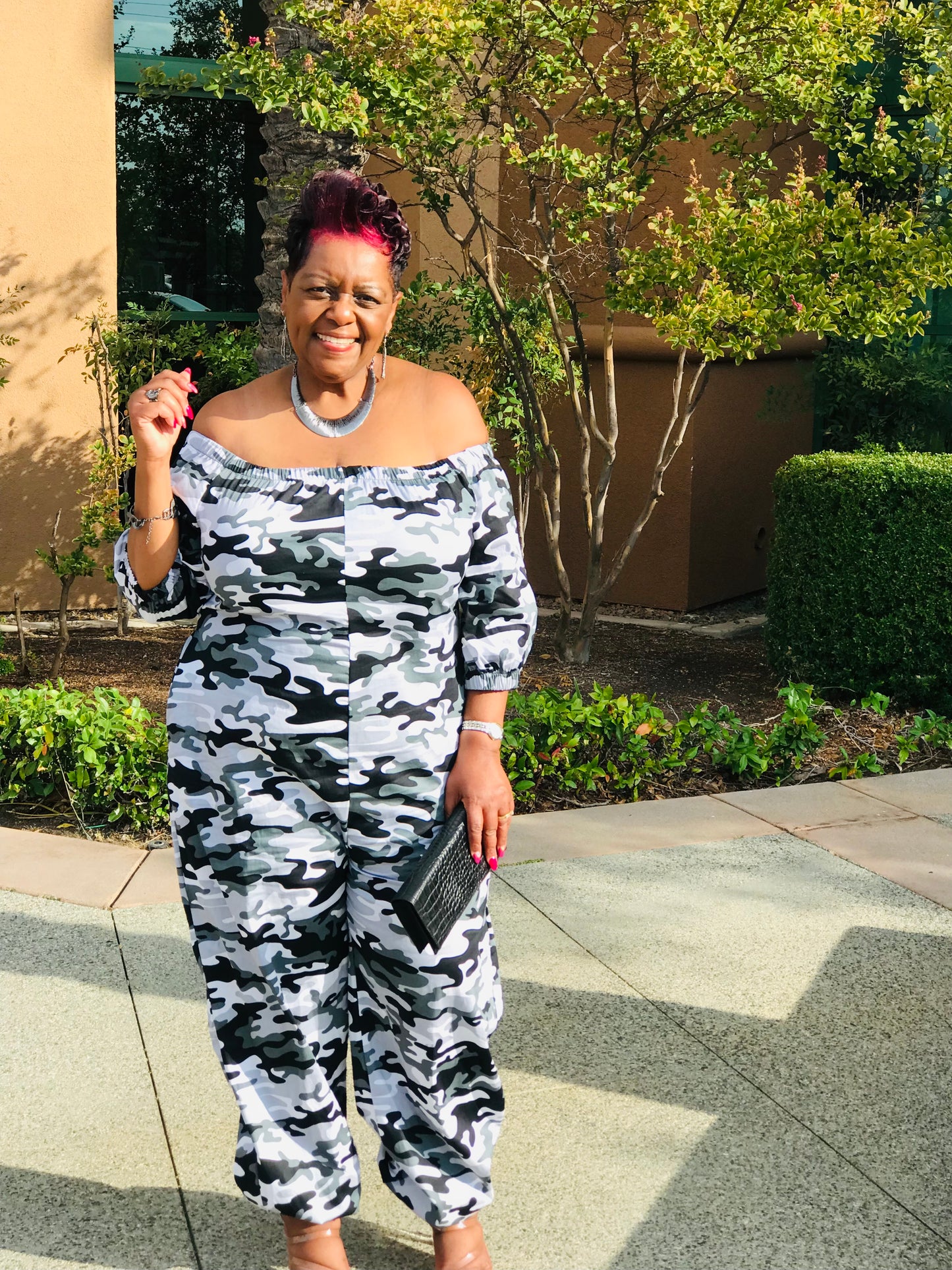 Dakota Black Camo Jumpsuit - Shirley Girl Boutique