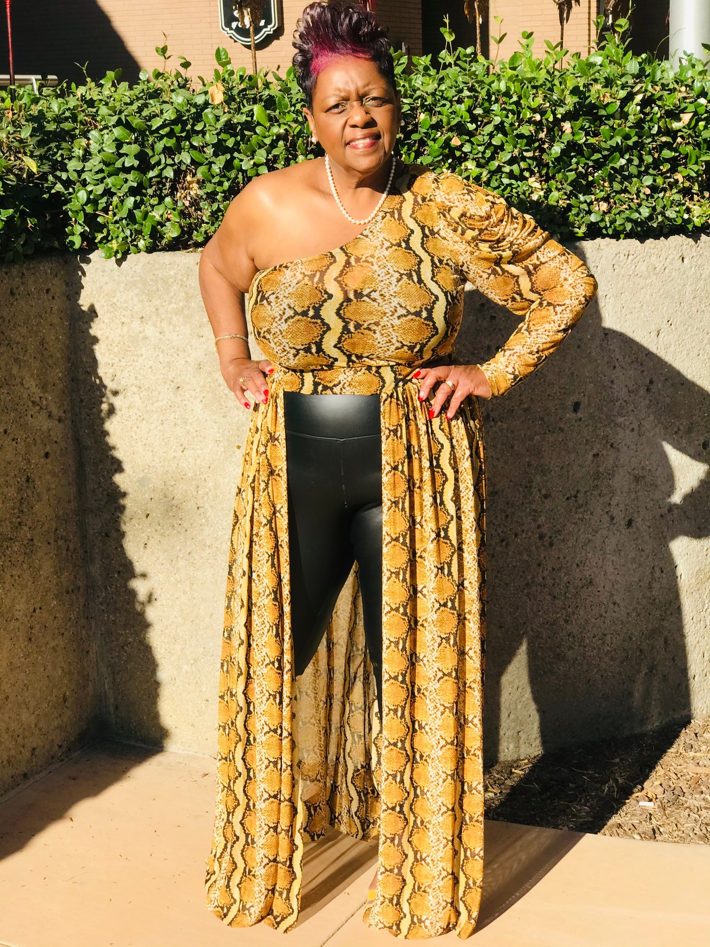 Topaz One Shoulder Open Maxi - Shirley Girl Boutique