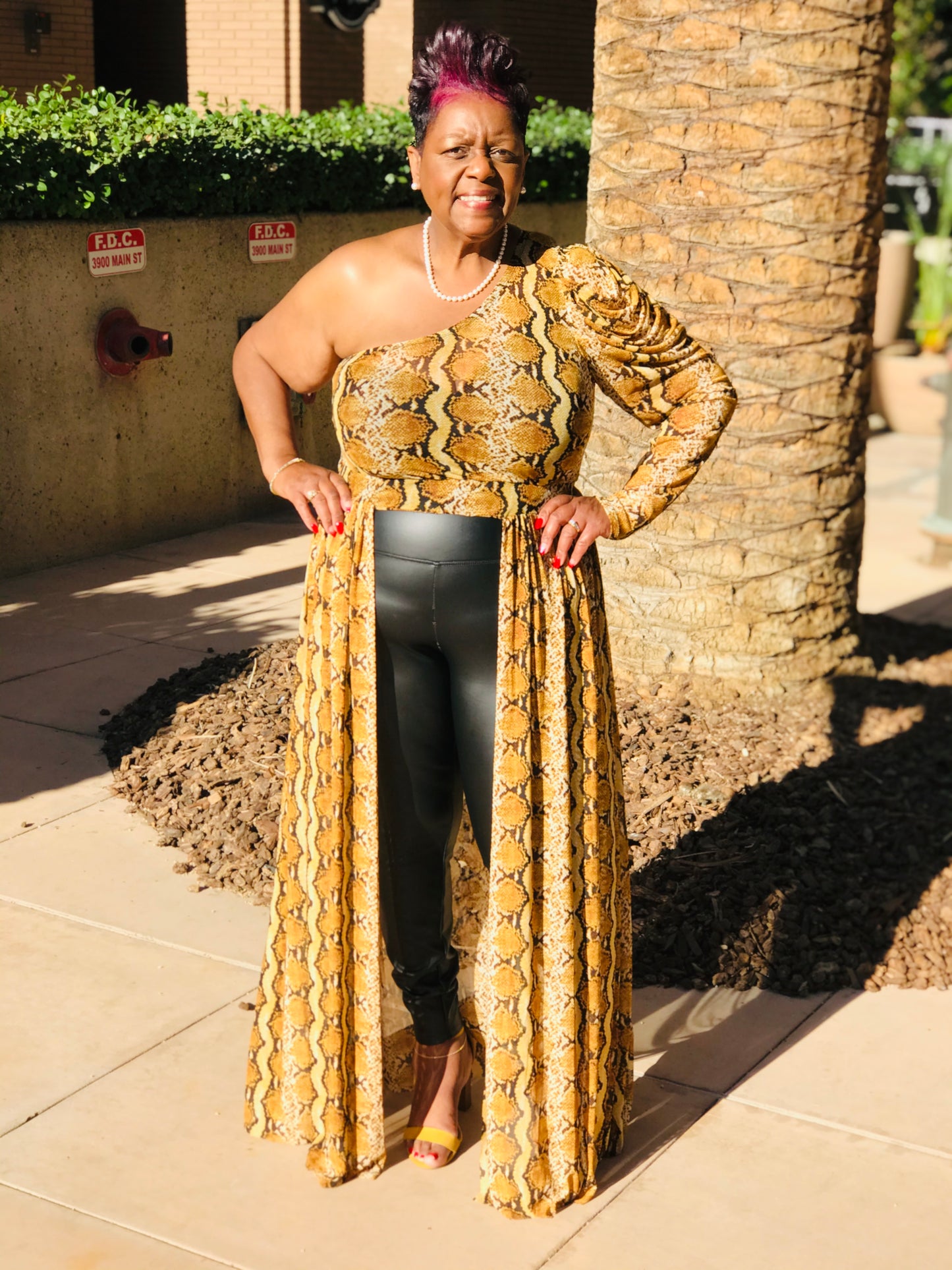Topaz One Shoulder Open Maxi - Shirley Girl Boutique