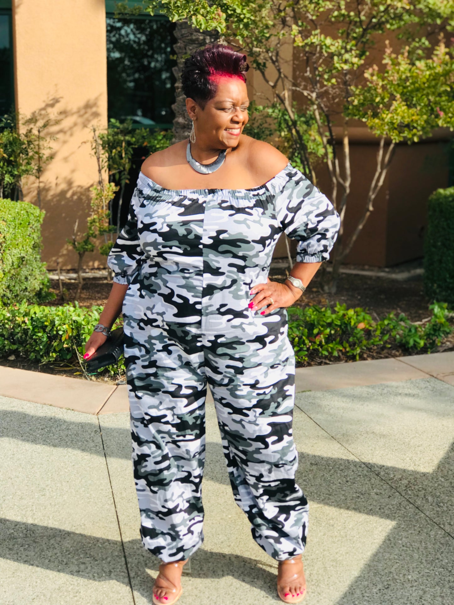 Dakota Black Camo Jumpsuit - Shirley Girl Boutique