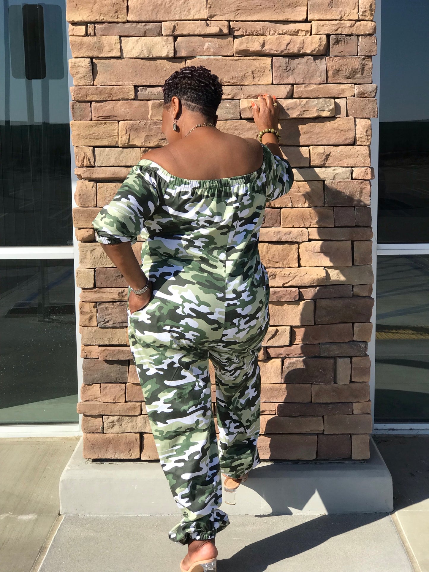 Erikah Camo Jumpsuit - Shirley Girl Boutique