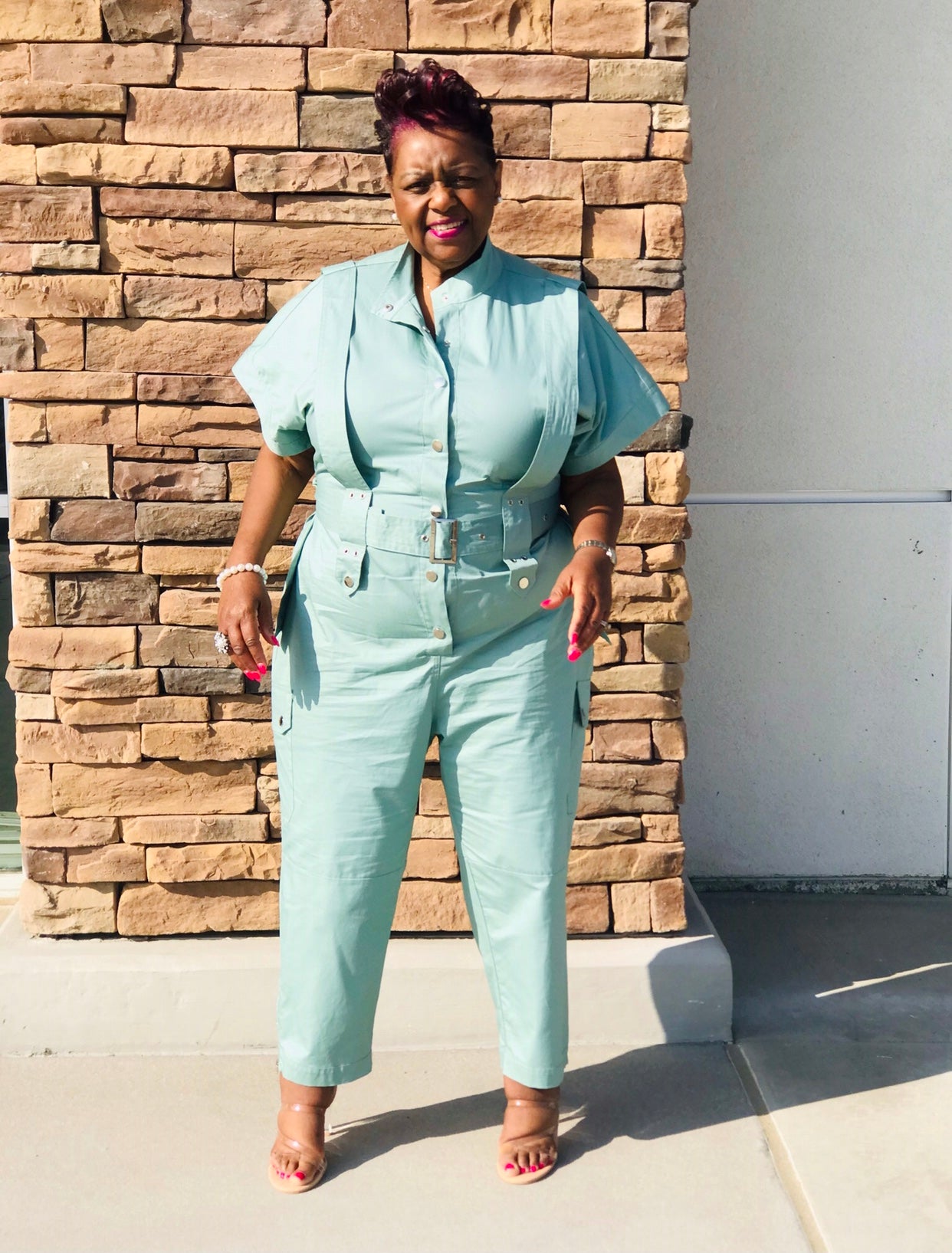 Sage Cargo Jumpsuit - Shirley Girl Boutique