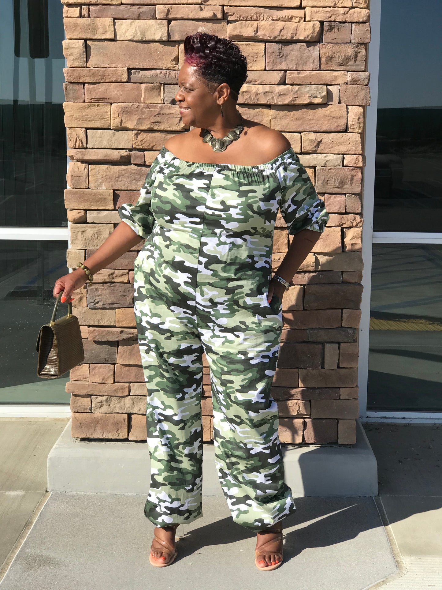 Erikah Camo Jumpsuit - Shirley Girl Boutique