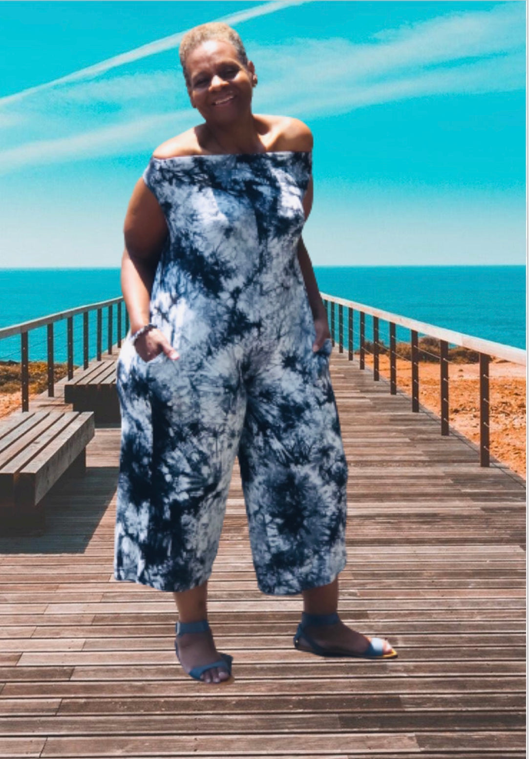 Tatum Tie Dye Jumpsuit-Shirley Girl Boutique
