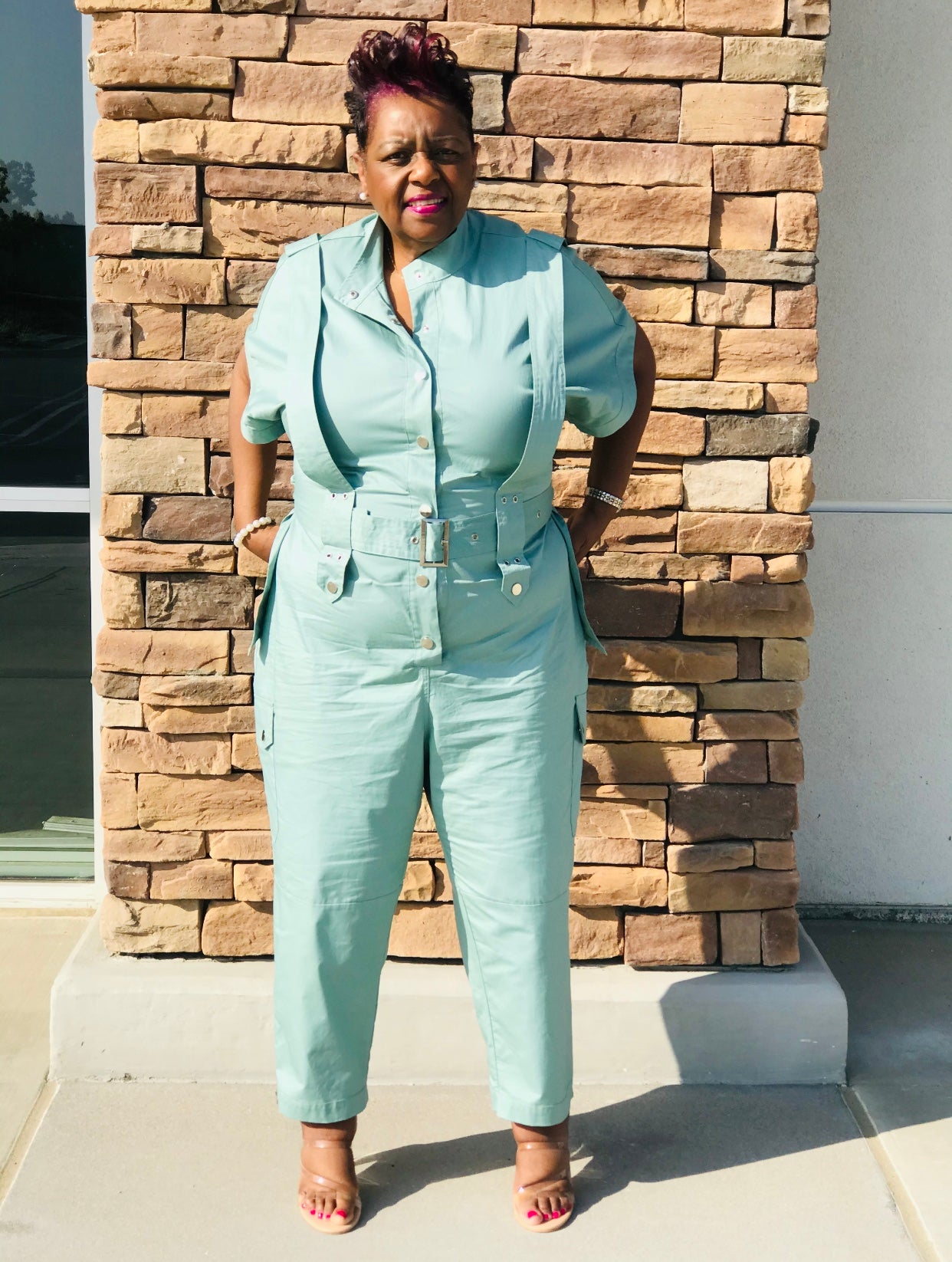 Sage Cargo Jumpsuit - Shirley Girl Boutique