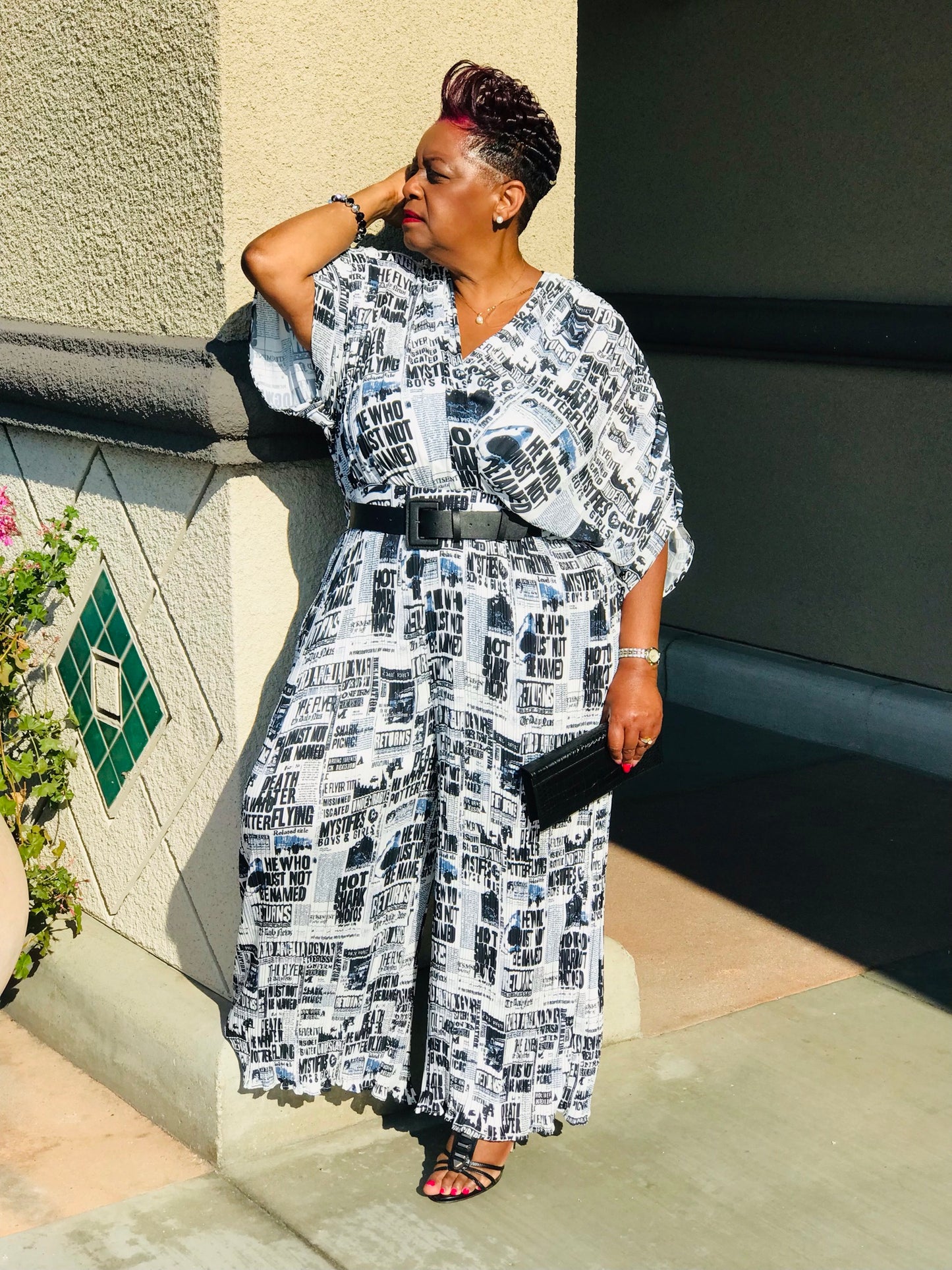 Headline News Jumpsuit - Shirley Girl Boutique