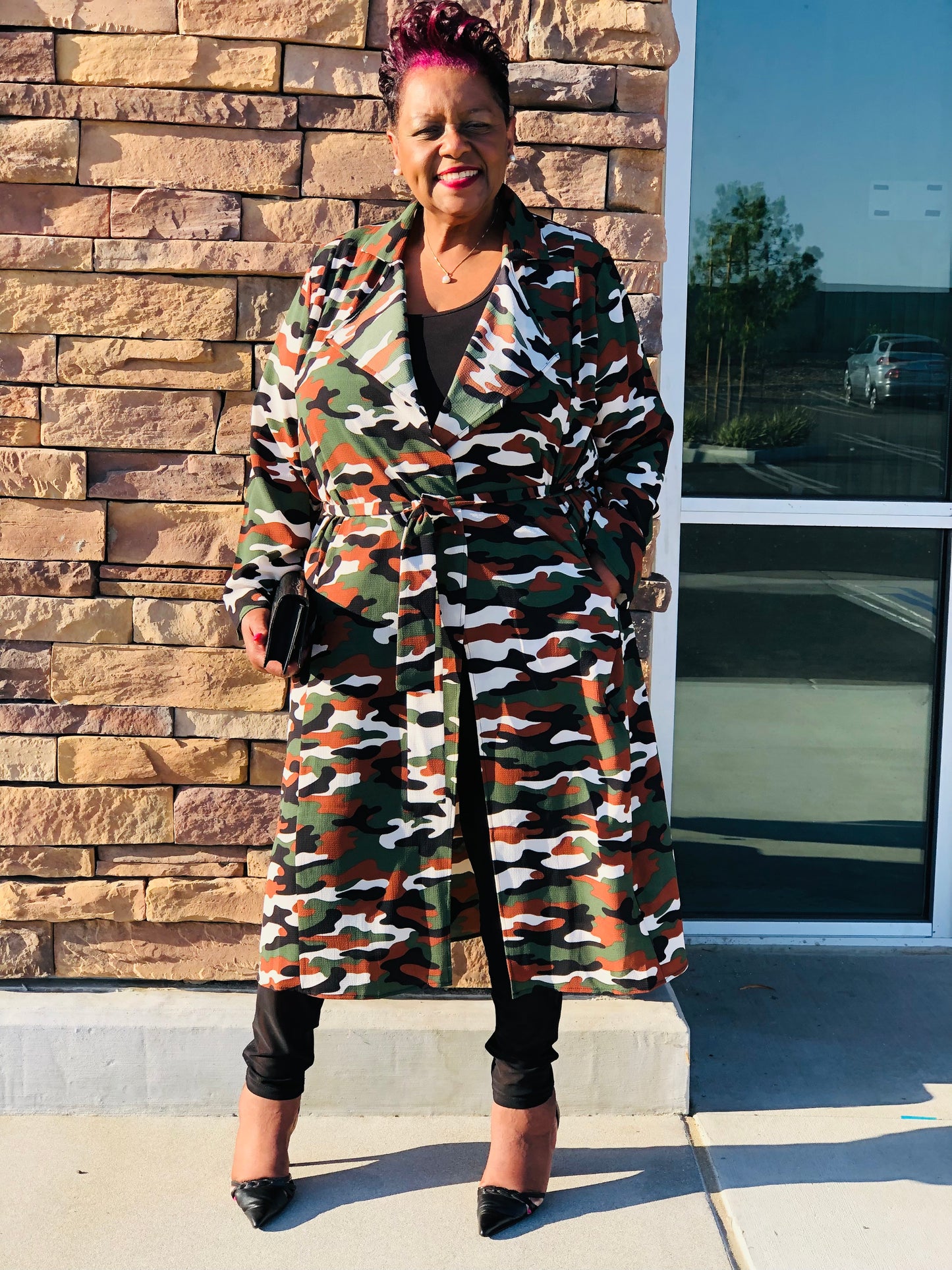 Lyric Plus Size Camo Maxi Jacket - Shirley Girl Boutique