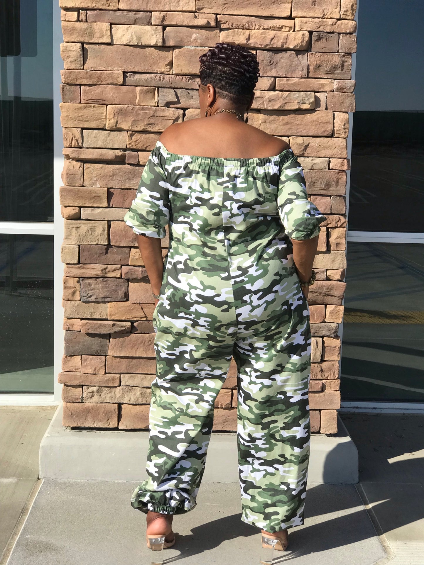 Erikah Camo Jumpsuit - Shirley Girl Boutique