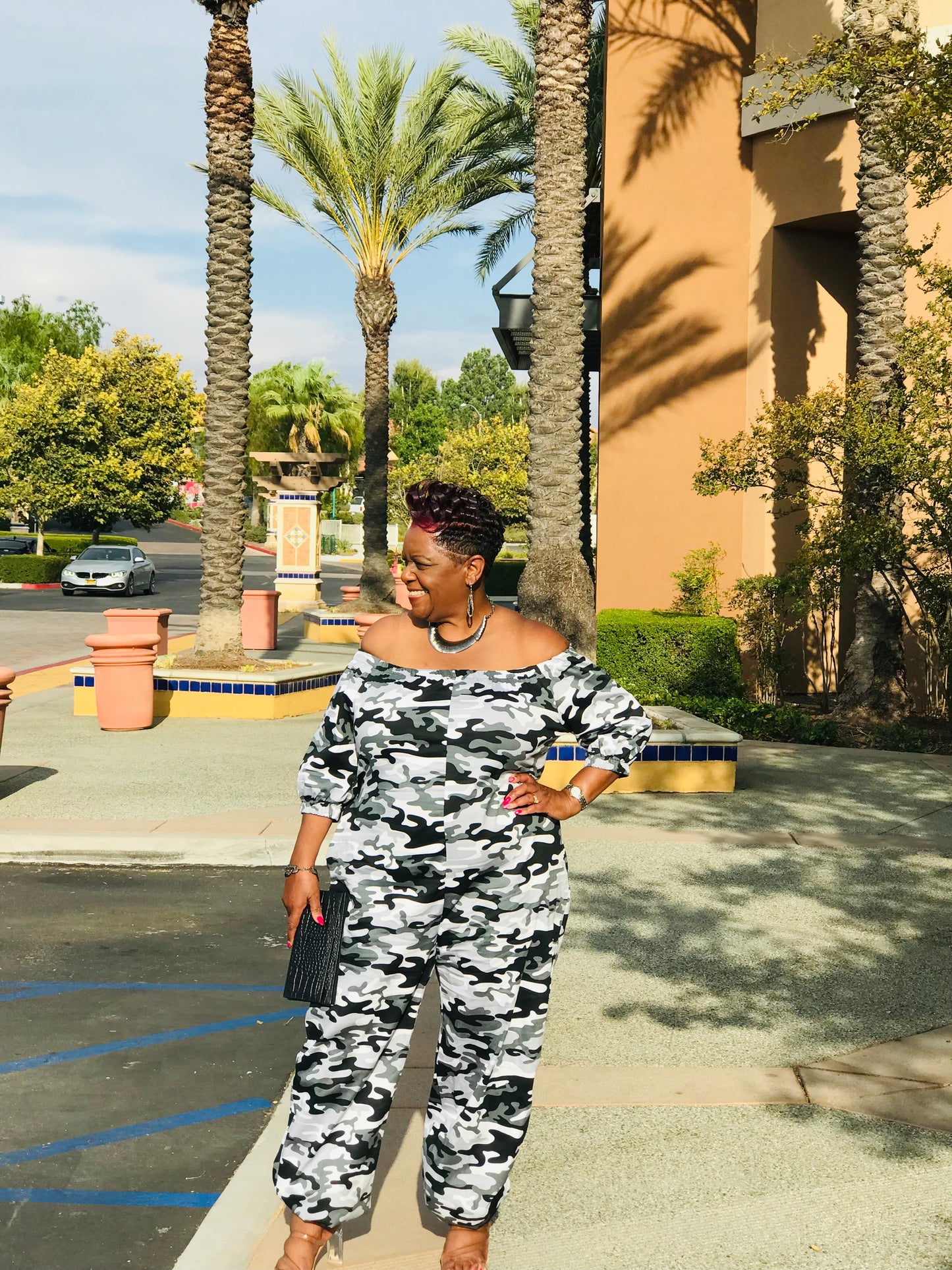 Dakota Black Camo Jumpsuit - Shirley Girl Boutique