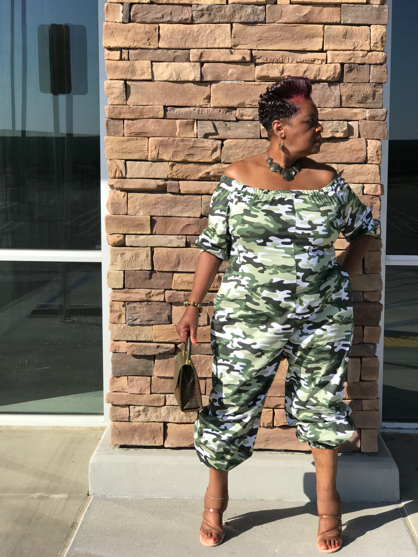 Erikah Camo Jumpsuit - Shirley Girl Boutique