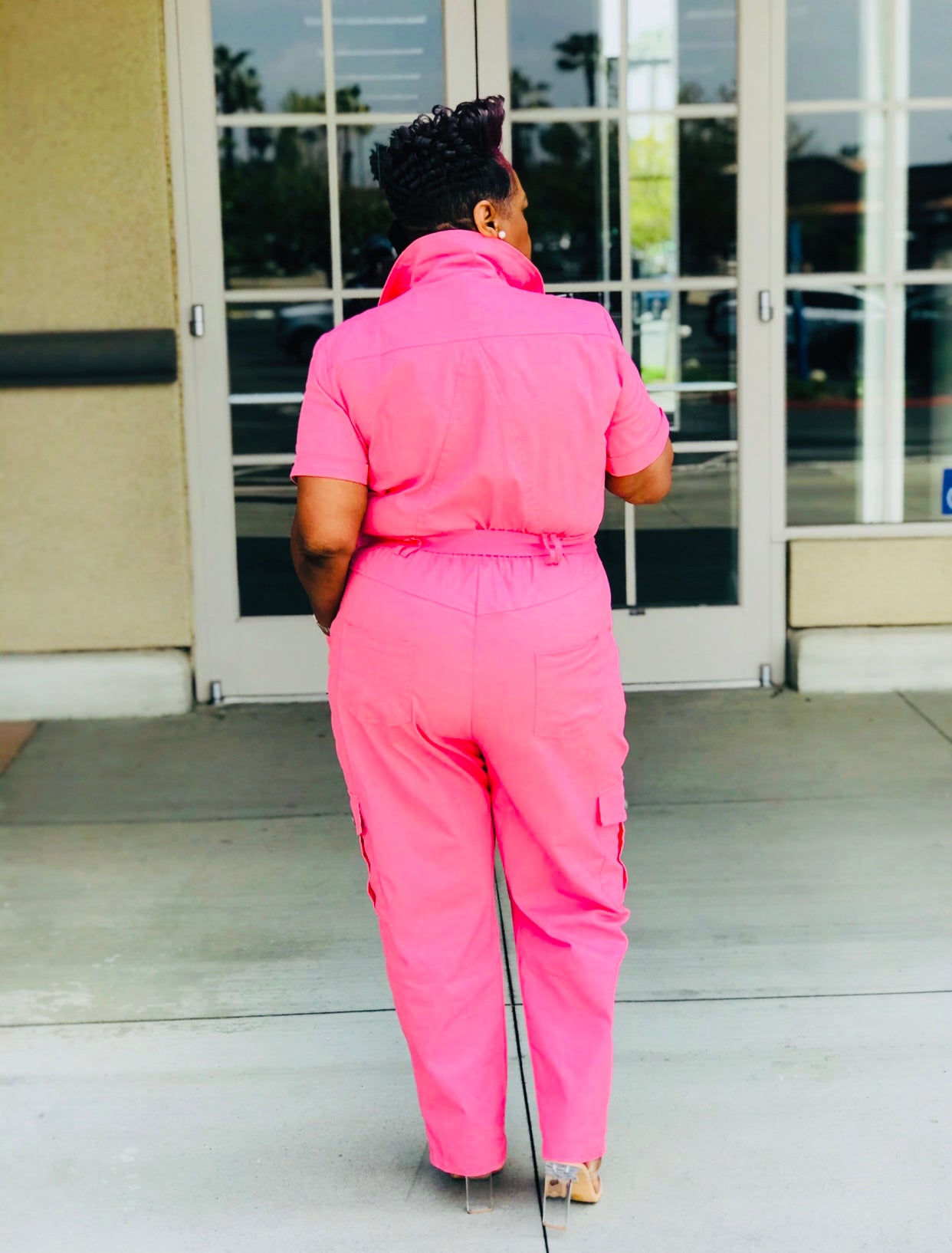 Delilah Plus Size Cargo Jumpsuit - Shirley Girl Boutique