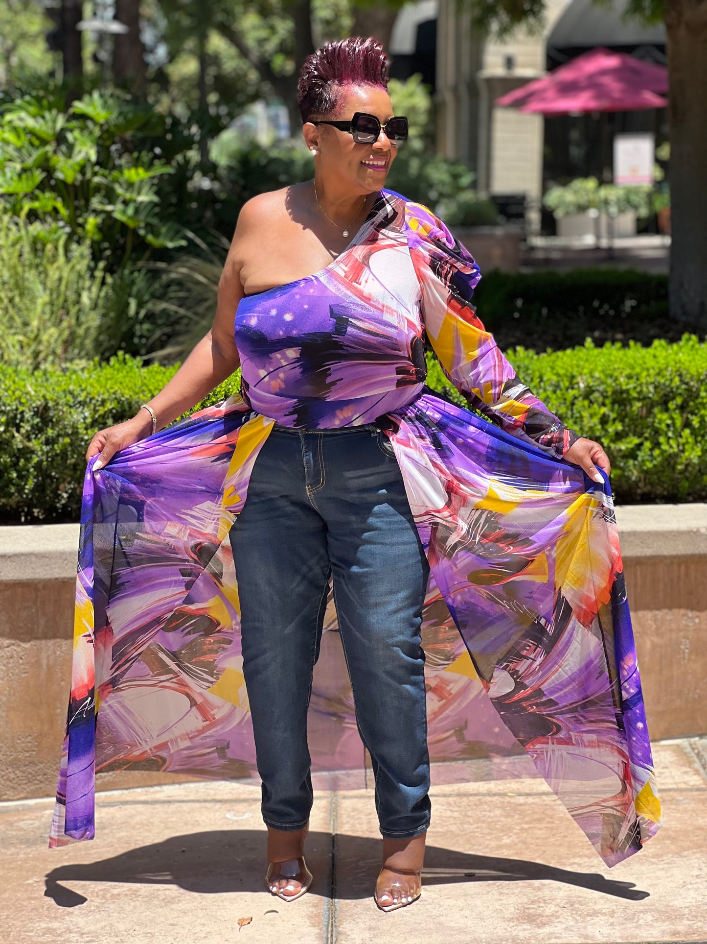 Primary Colors Plus Size Open Front Maxi-Shirley-Girl-Boutique